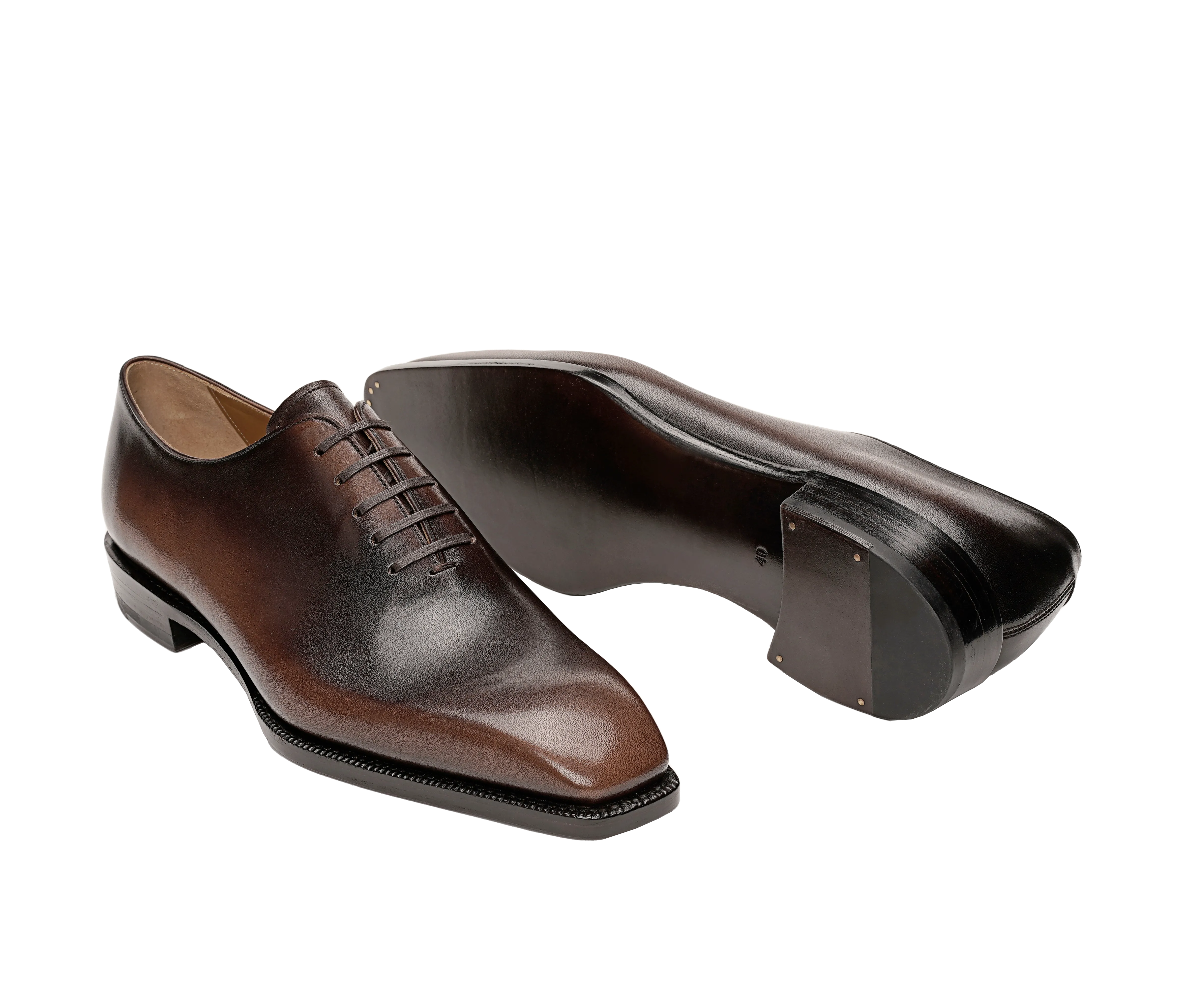 Raj Singhs Wholecut Oxford – Handcrafted Italian Leather Dress Shoes with Square Toe Elegance