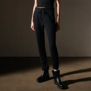 Recycled Cashmere Casual Pant - Black