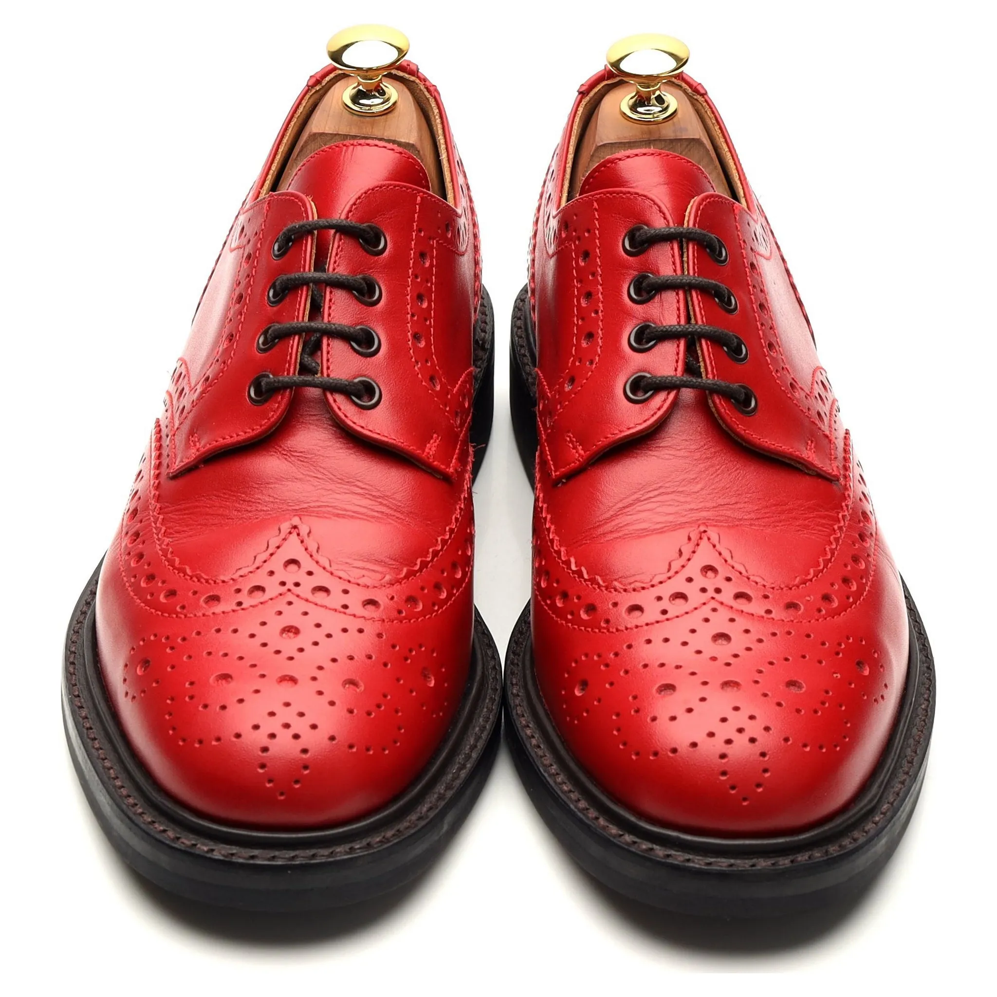 Red Leather Derby Brogue UK 6.5 F