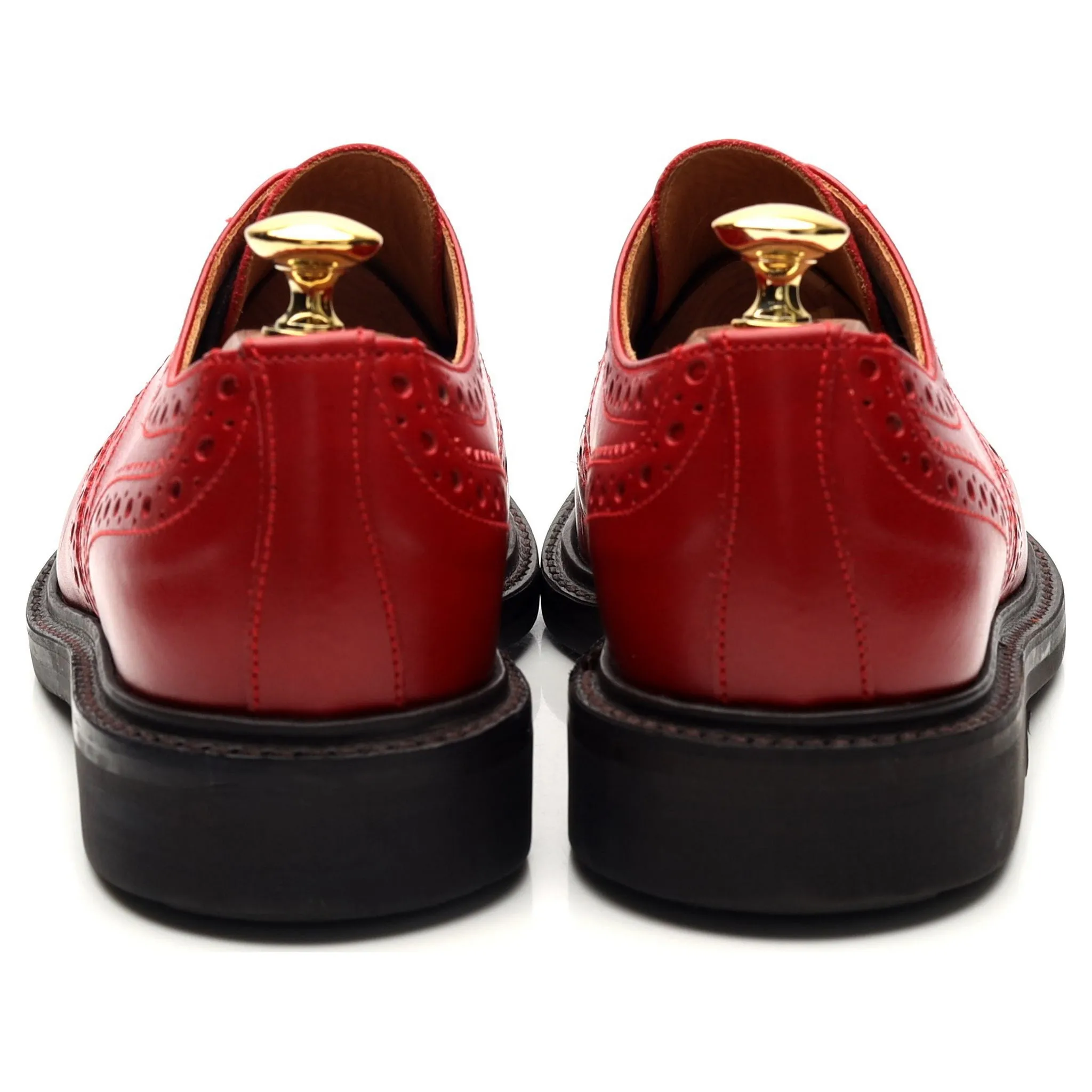 Red Leather Derby Brogue UK 6.5 F