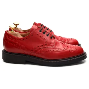 Red Leather Derby Brogue UK 6.5 F
