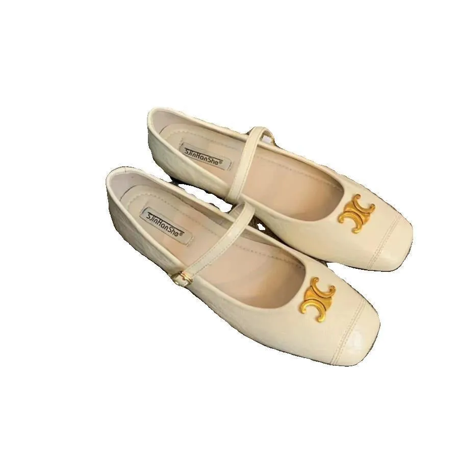 Retro Mary Jane Shoes Square Toe Shallow Mouth Soft Sole Women's Shoes