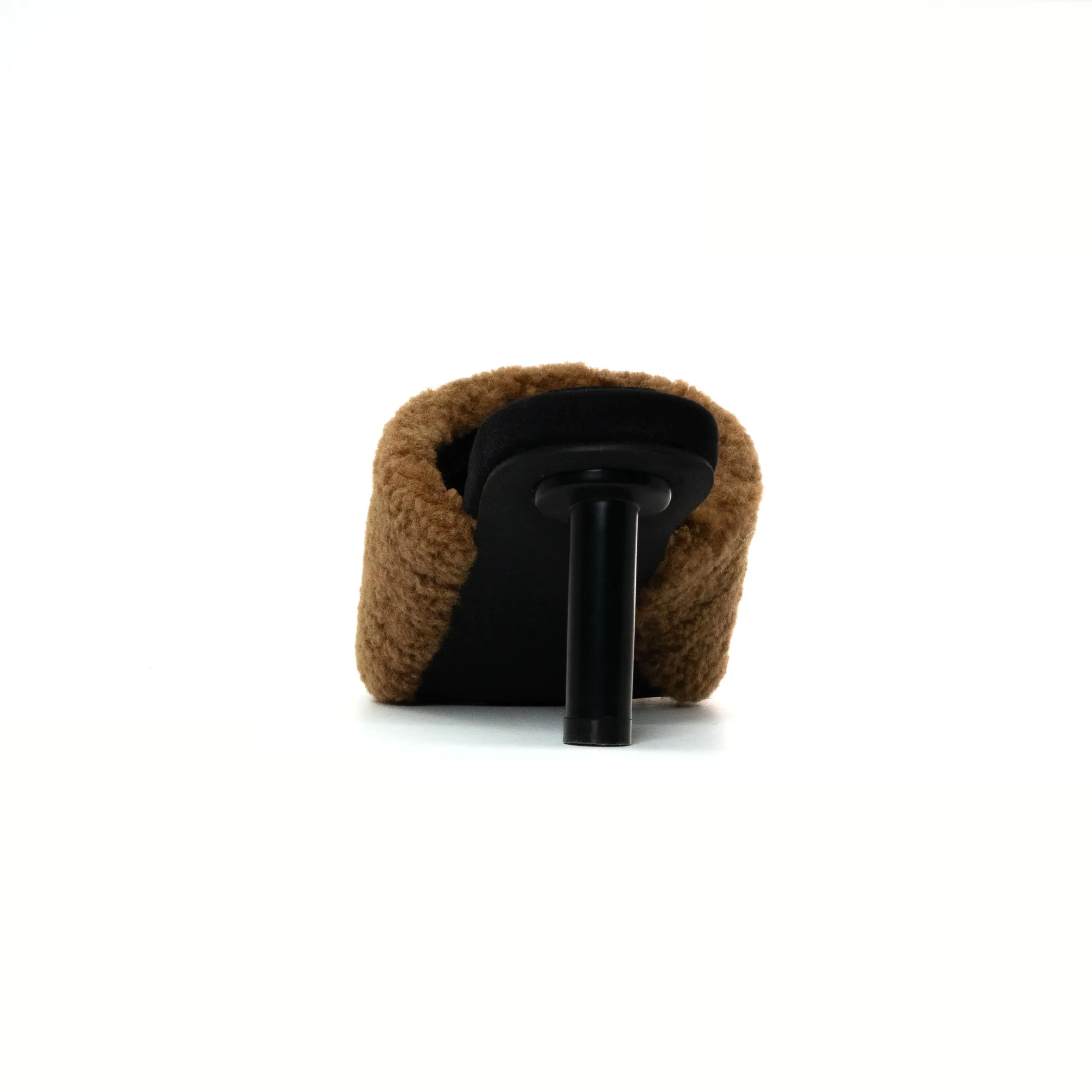 ROAM FUZZY HEEL COGNAC FAUX SHEARLING