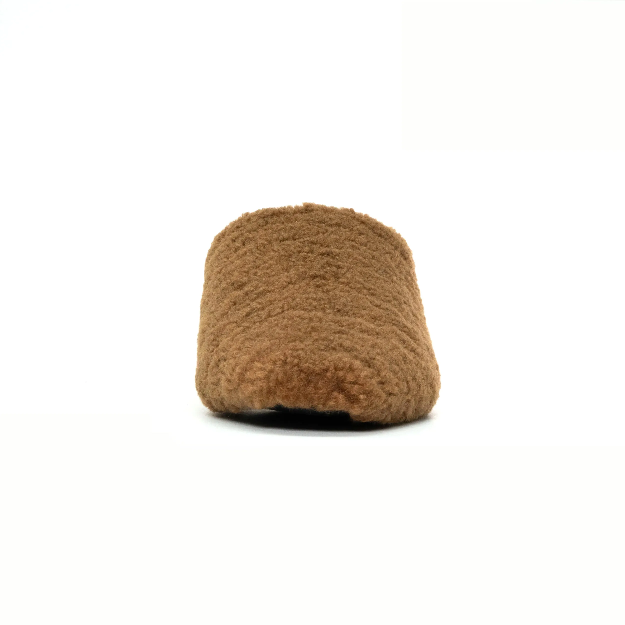 ROAM FUZZY HEEL COGNAC FAUX SHEARLING