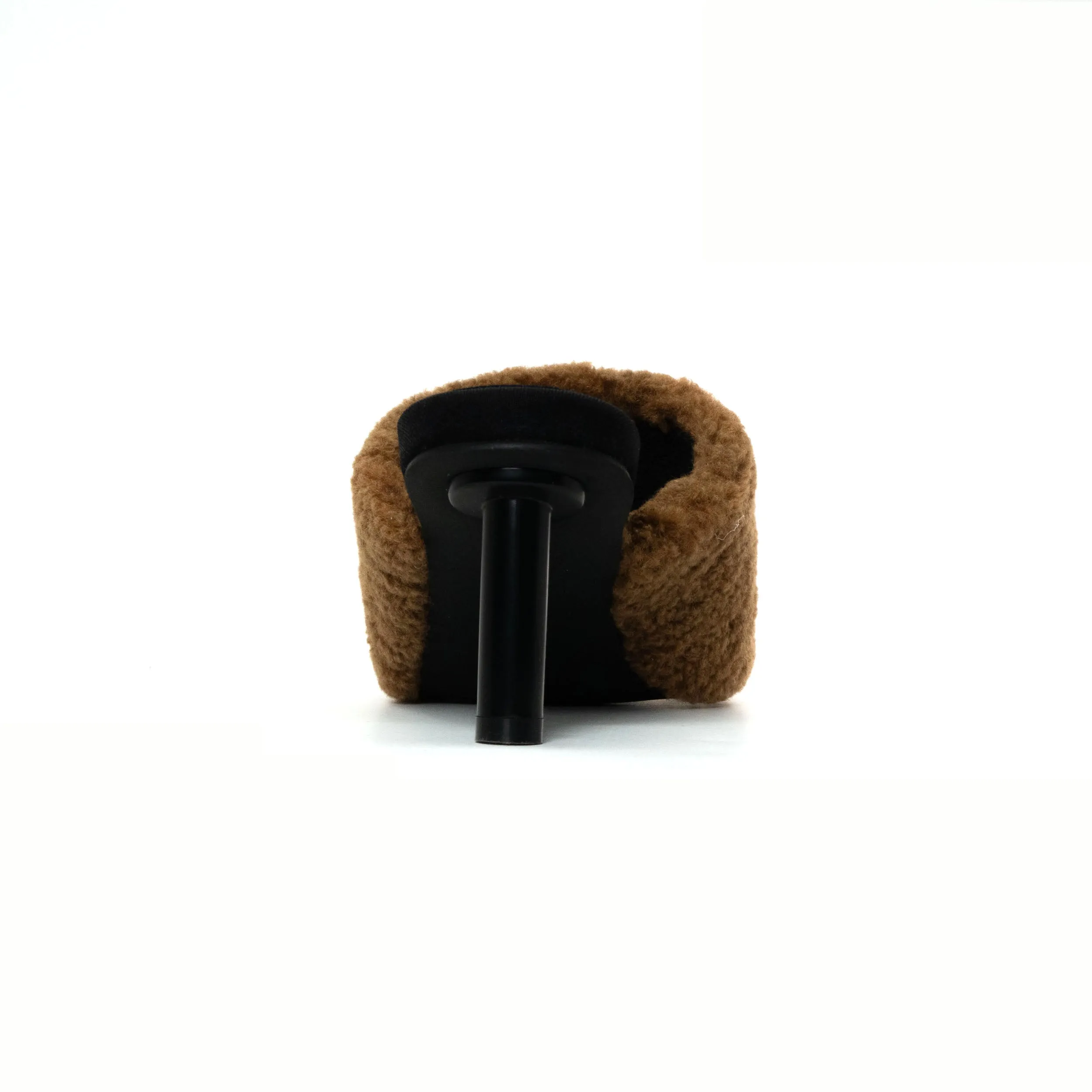 ROAM FUZZY HEEL COGNAC FAUX SHEARLING