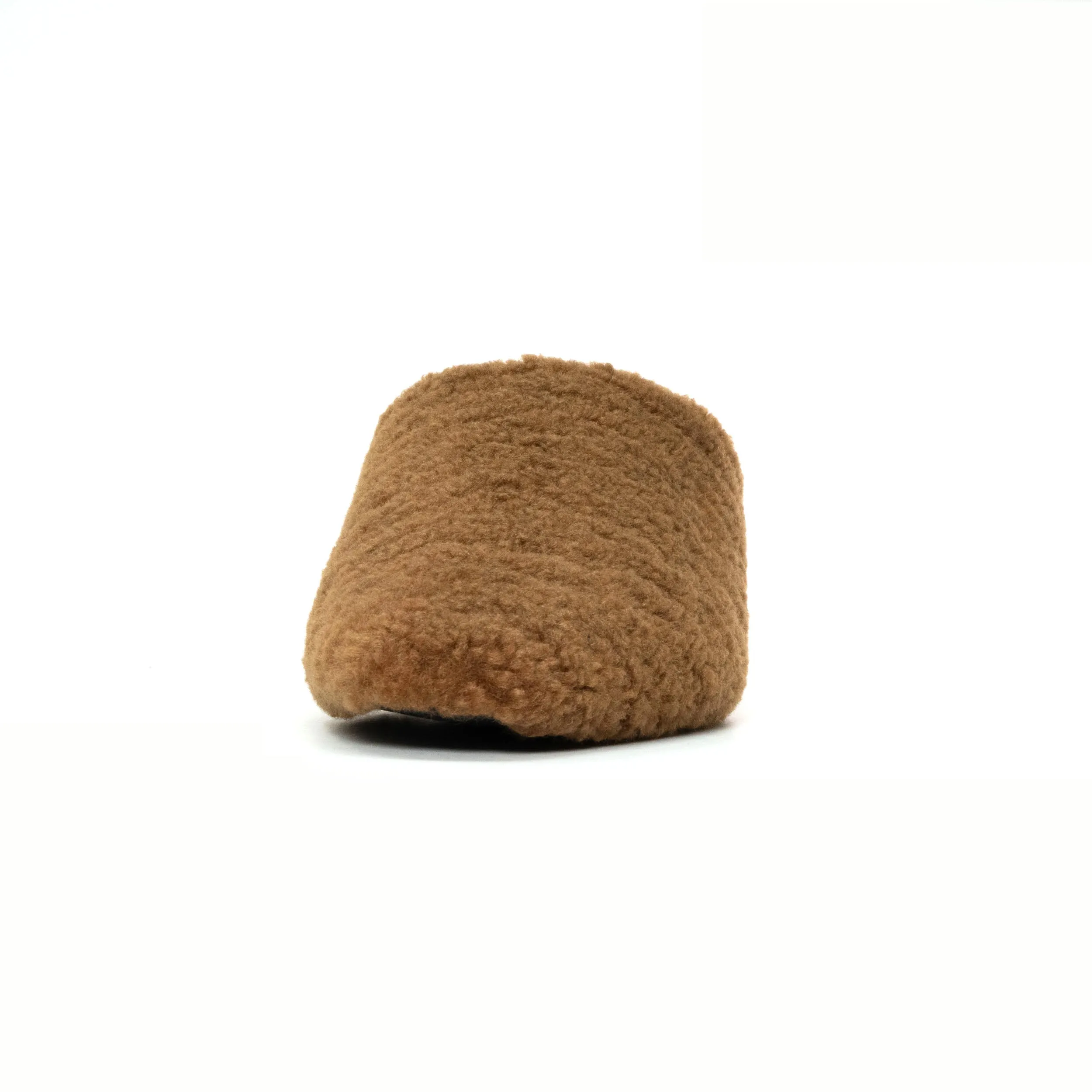 ROAM FUZZY HEEL COGNAC FAUX SHEARLING
