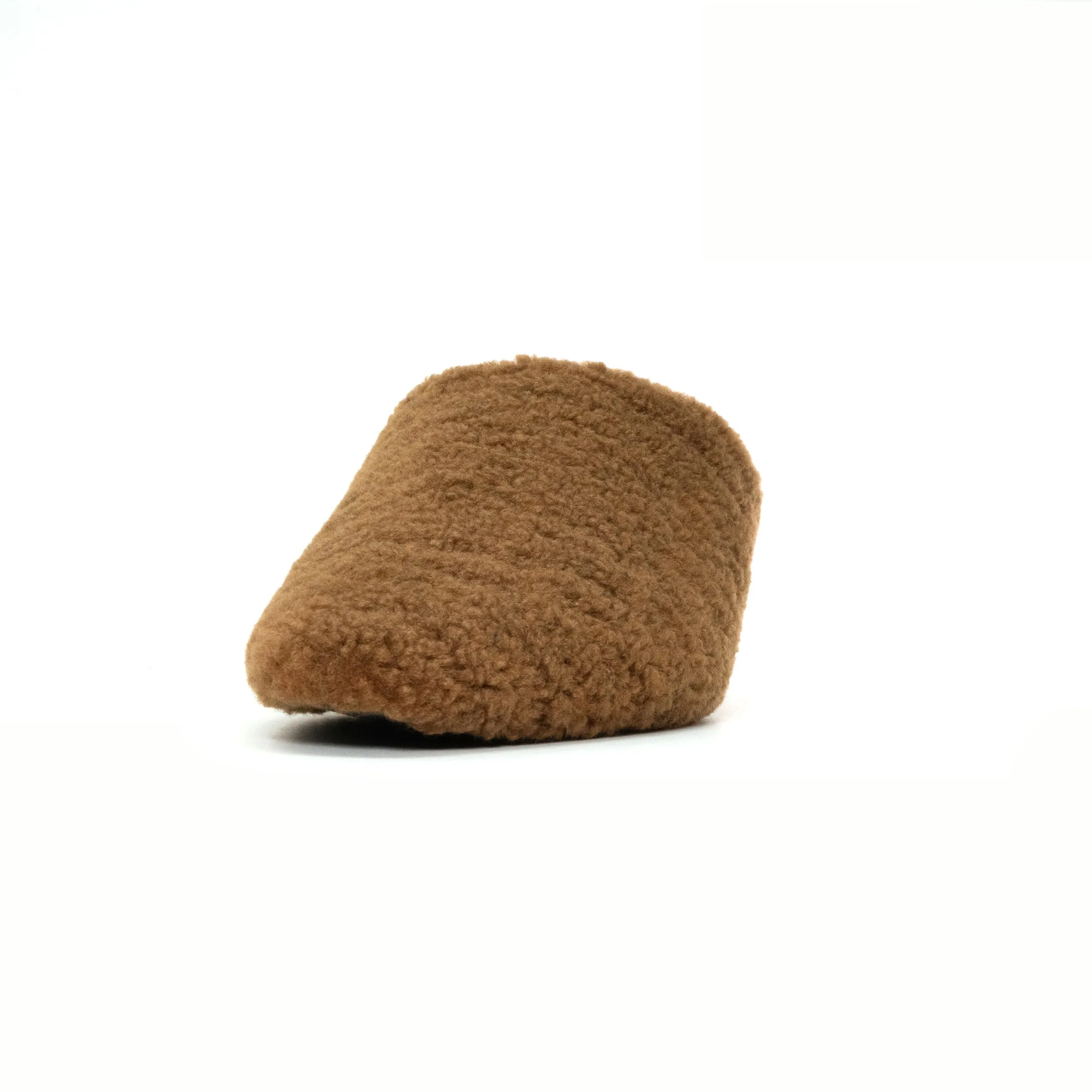 ROAM FUZZY HEEL COGNAC FAUX SHEARLING