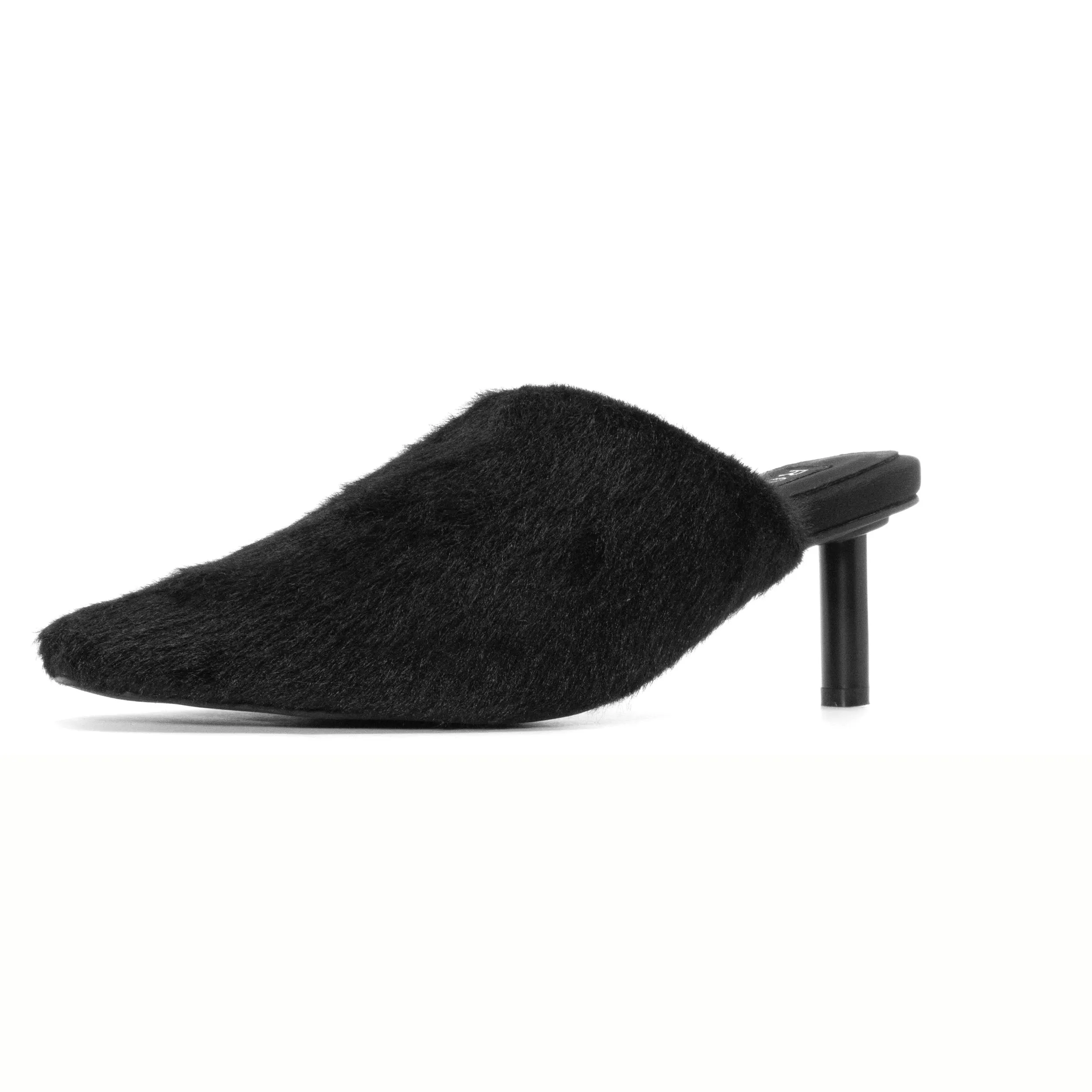 ROAM LONG LUXE  HEEL BLACK FAUX FUR