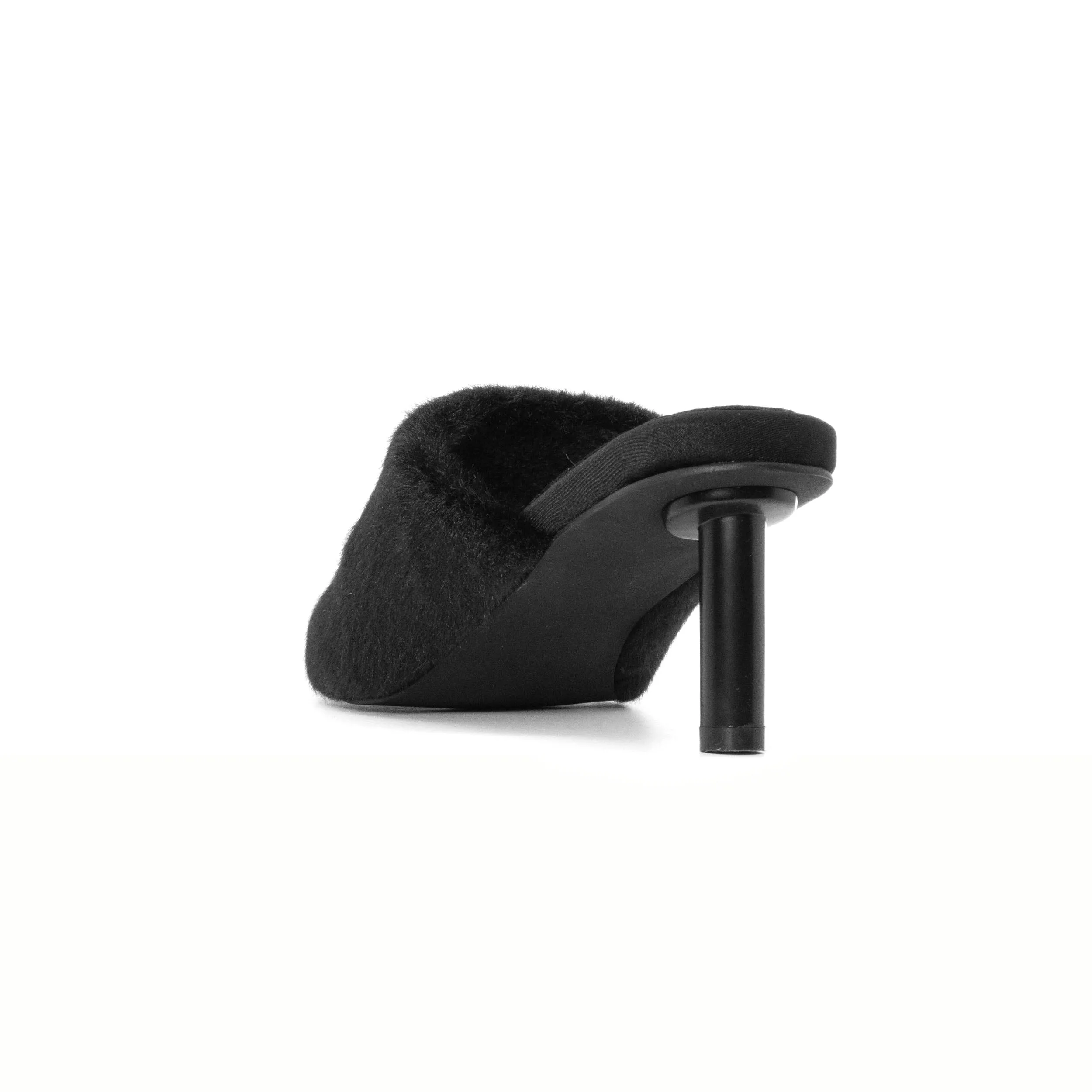 ROAM LONG LUXE  HEEL BLACK FAUX FUR