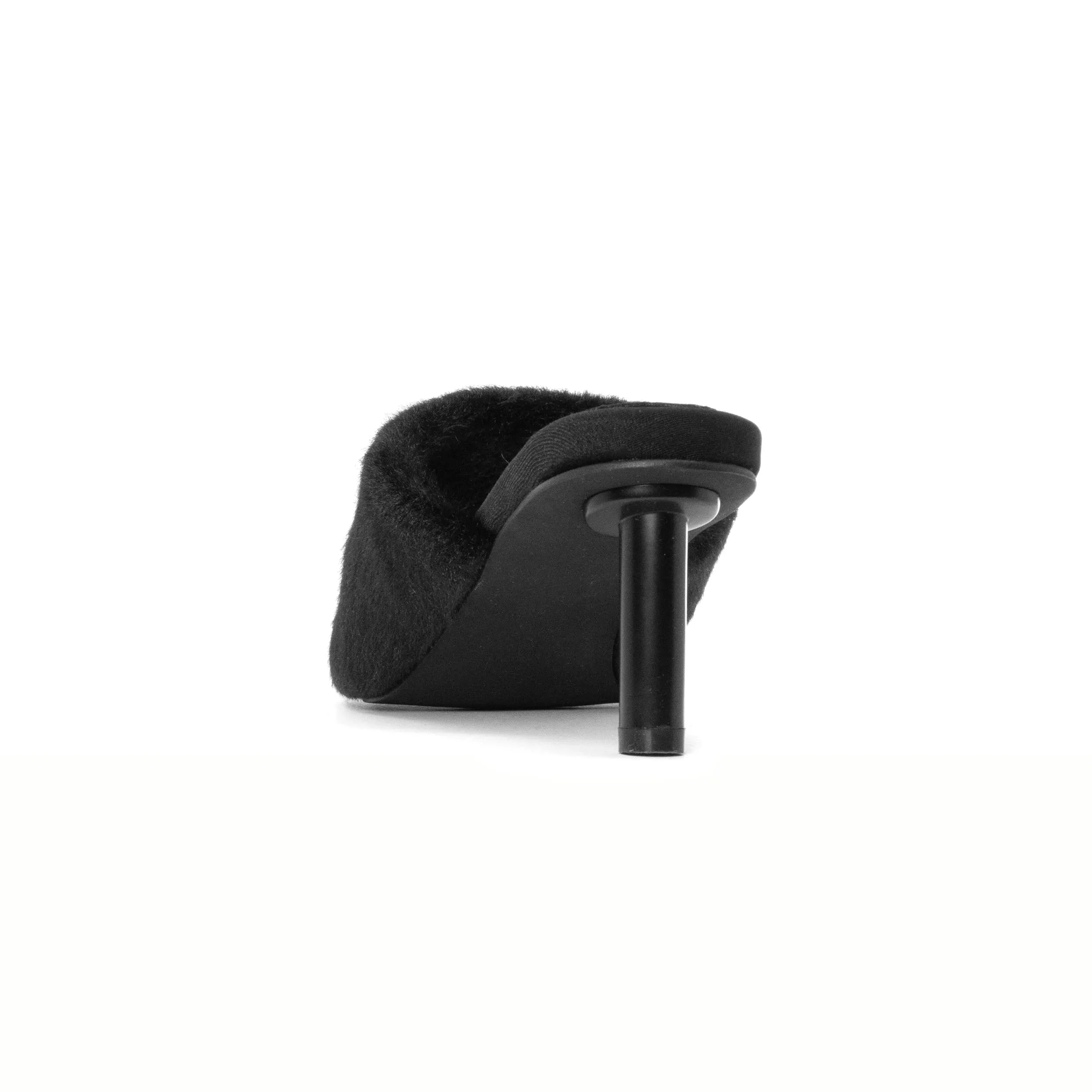 ROAM LONG LUXE  HEEL BLACK FAUX FUR