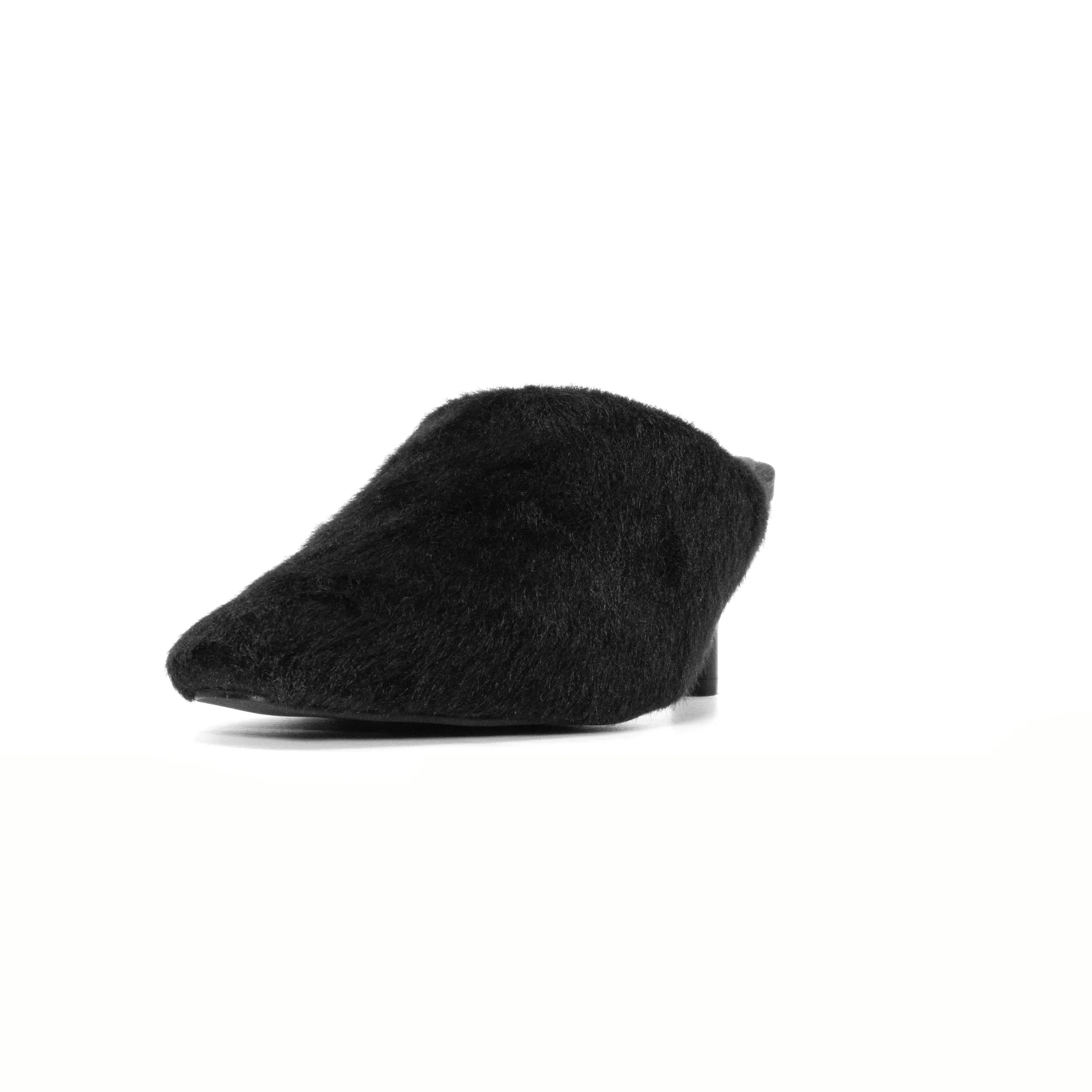 ROAM LONG LUXE  HEEL BLACK FAUX FUR