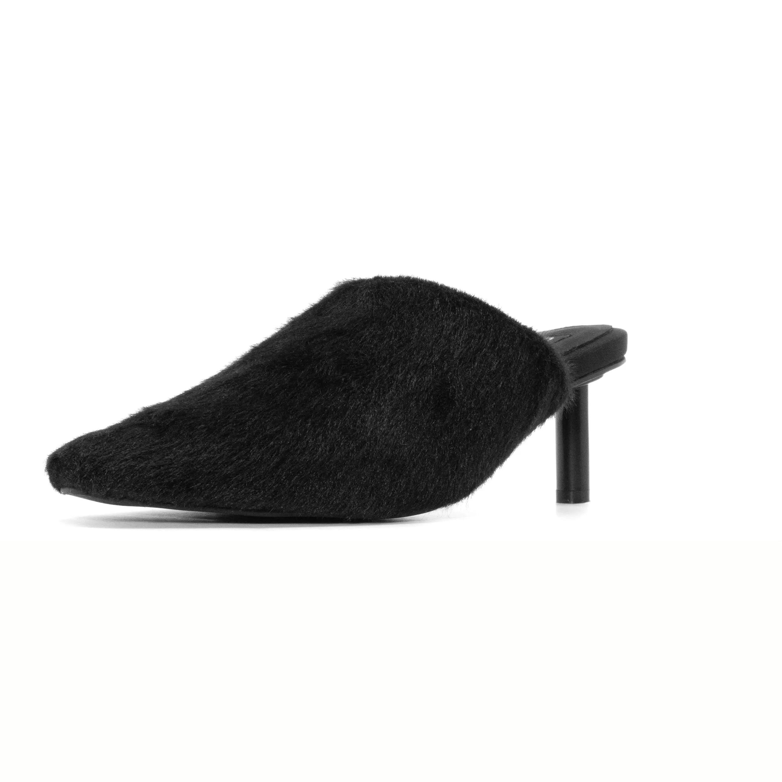 ROAM LONG LUXE  HEEL BLACK FAUX FUR