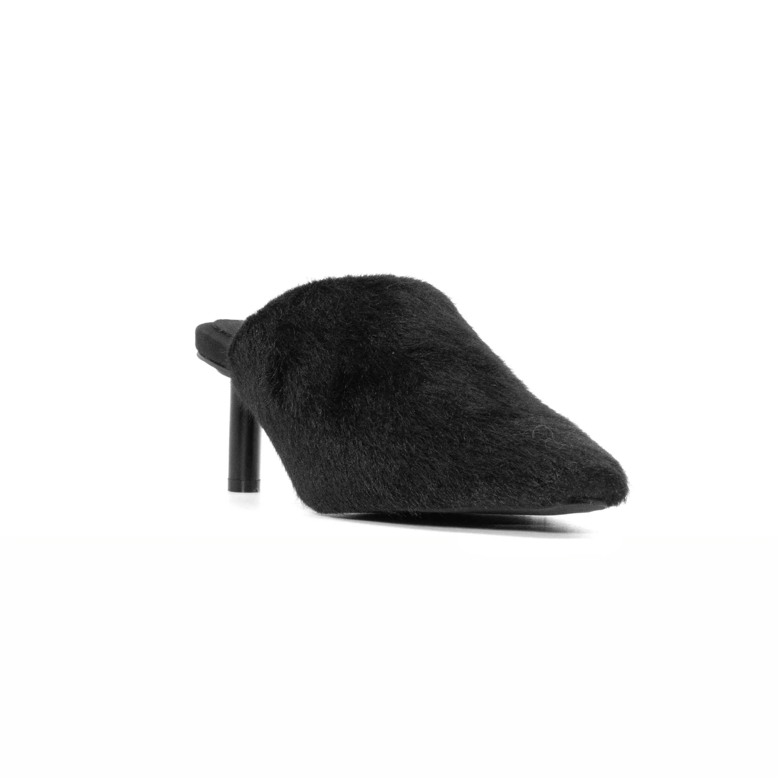 ROAM LONG LUXE  HEEL BLACK FAUX FUR