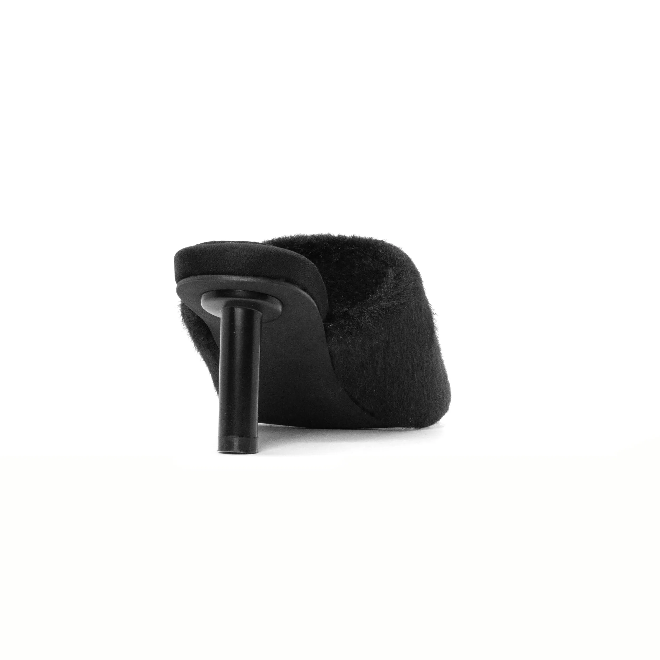 ROAM LONG LUXE  HEEL BLACK FAUX FUR