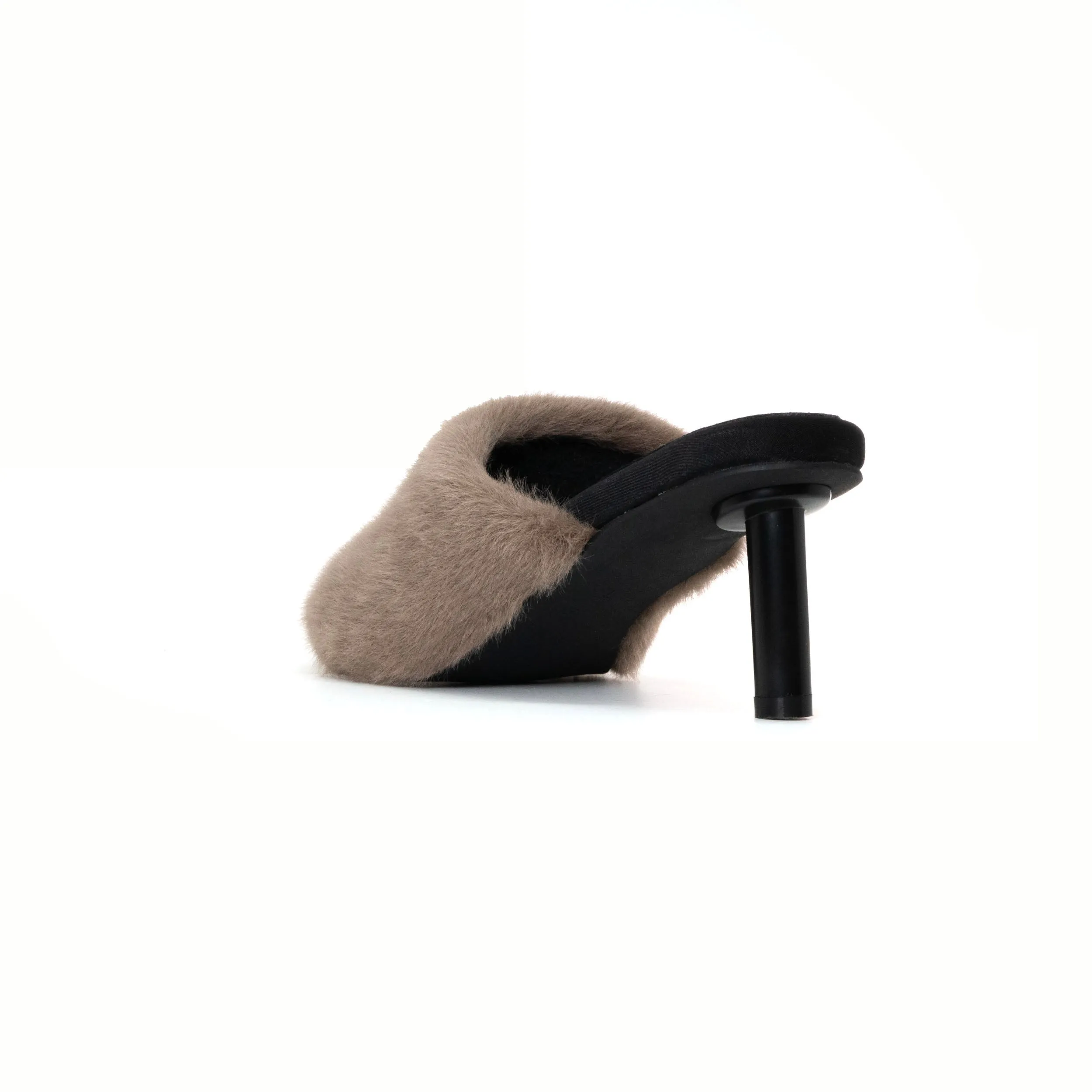 ROAM LONG LUXE  HEEL TAUPE FAUX FUR