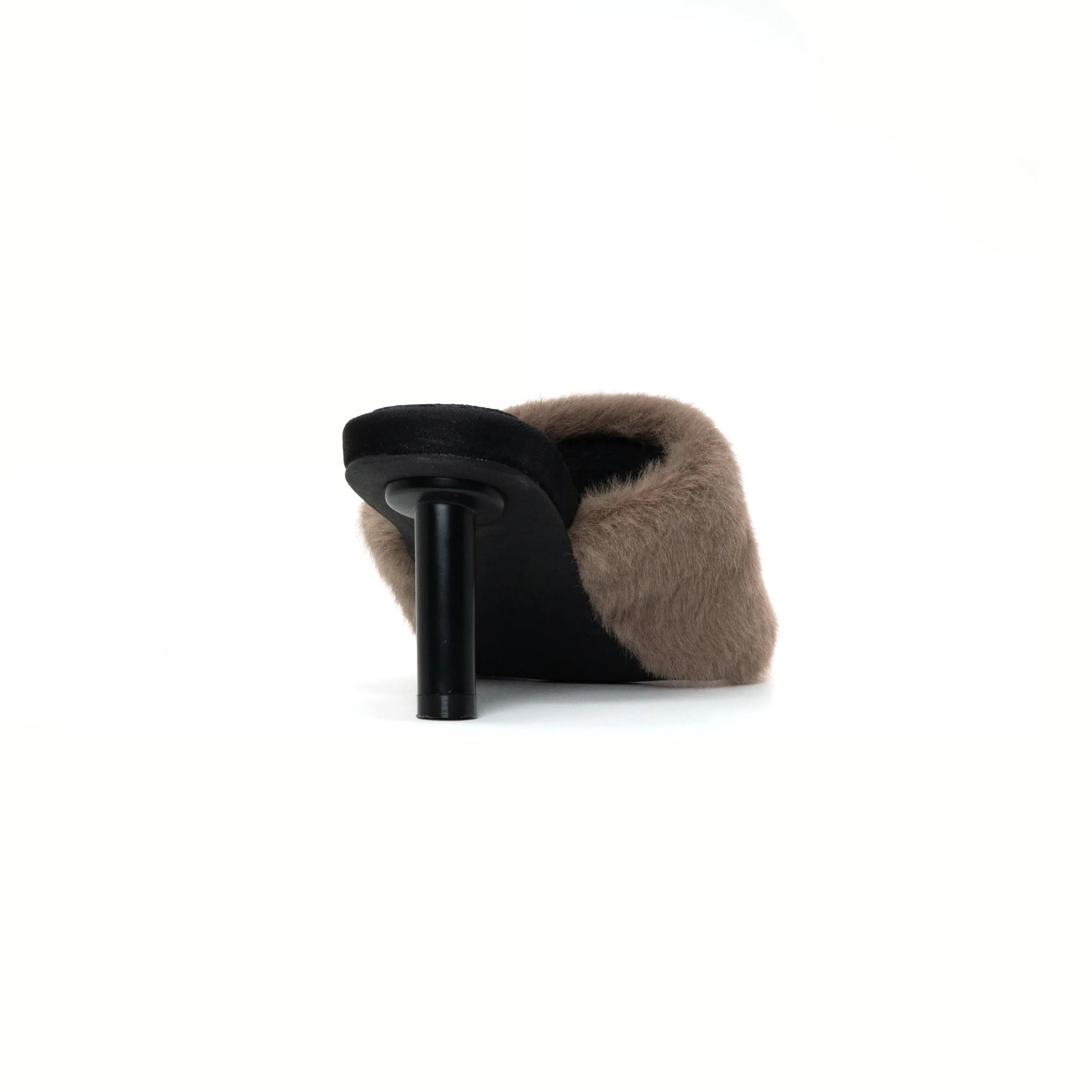 ROAM LONG LUXE  HEEL TAUPE FAUX FUR