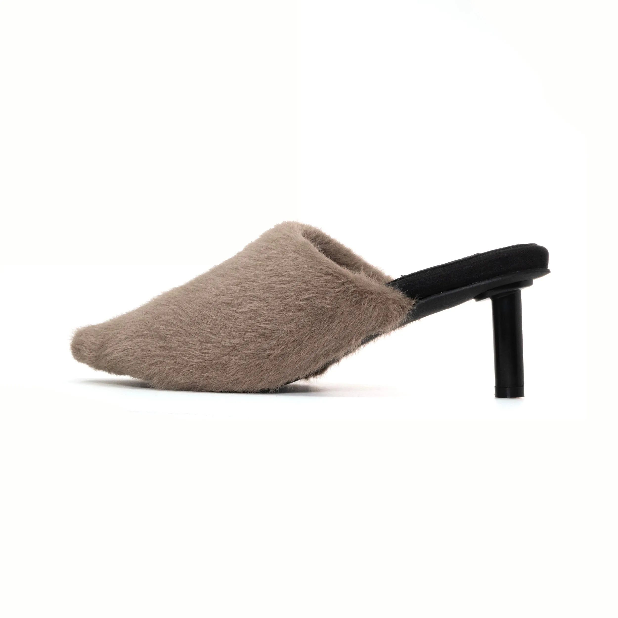ROAM LONG LUXE  HEEL TAUPE FAUX FUR