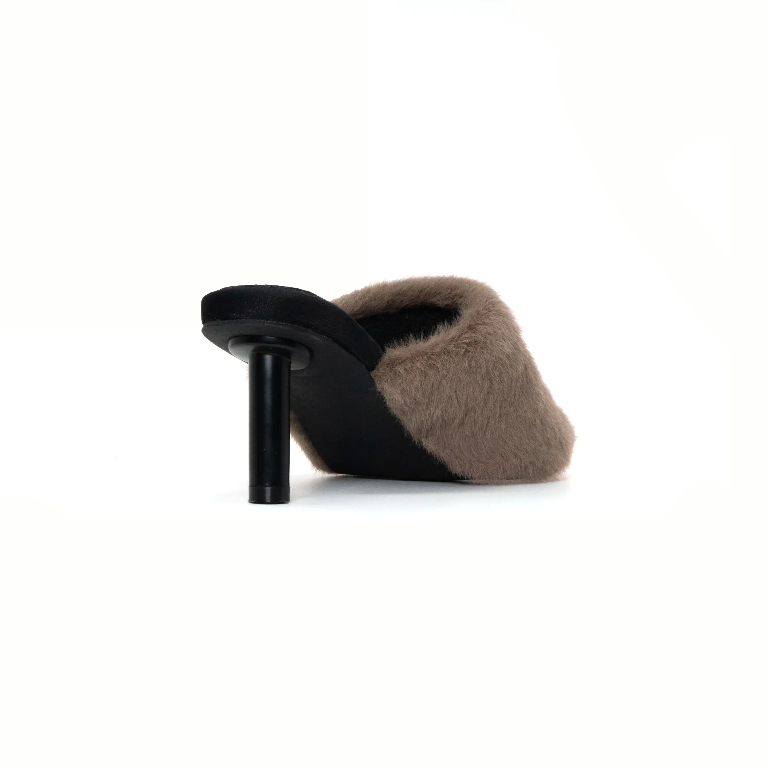 ROAM LONG LUXE  HEEL TAUPE FAUX FUR
