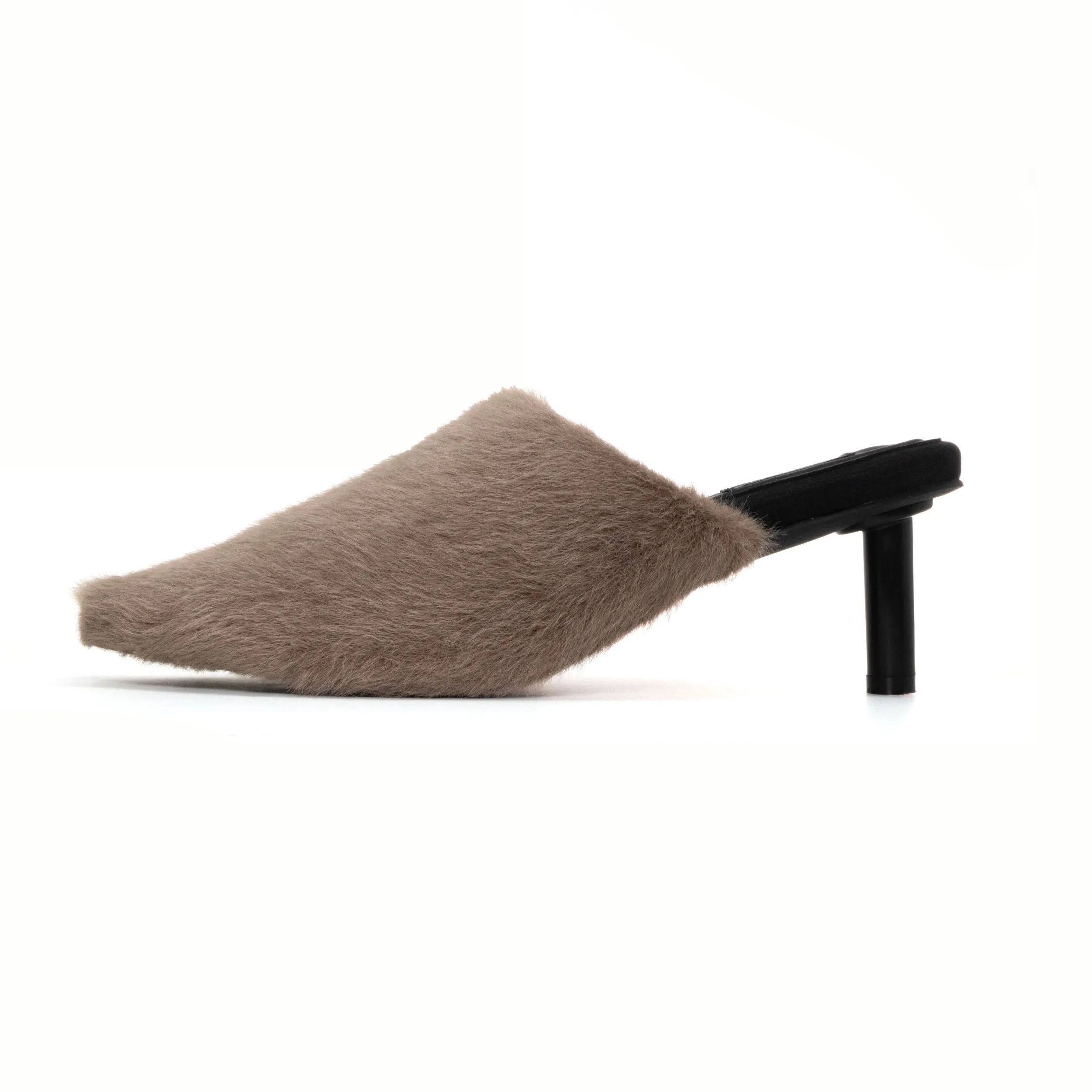 ROAM LONG LUXE  HEEL TAUPE FAUX FUR