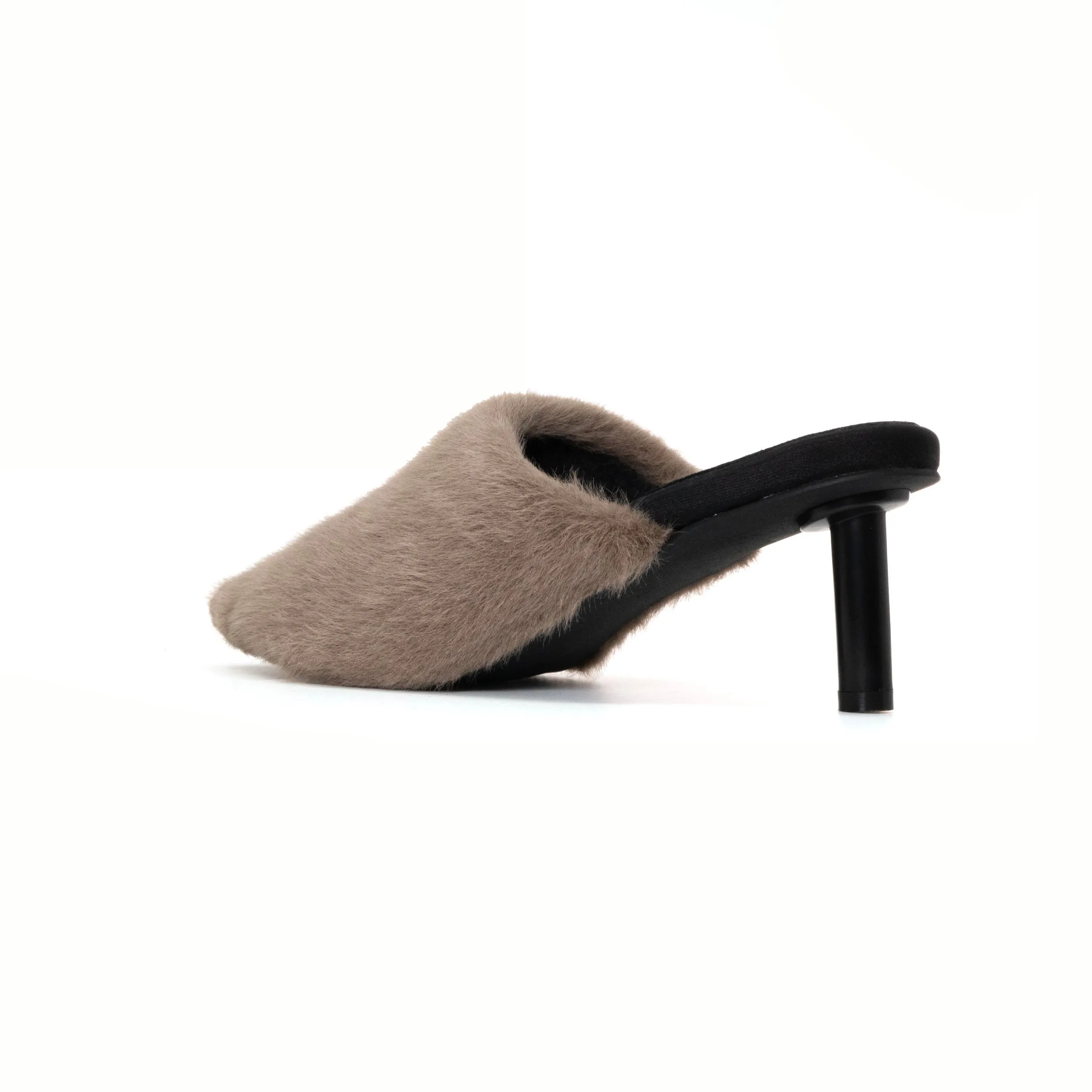 ROAM LONG LUXE  HEEL TAUPE FAUX FUR