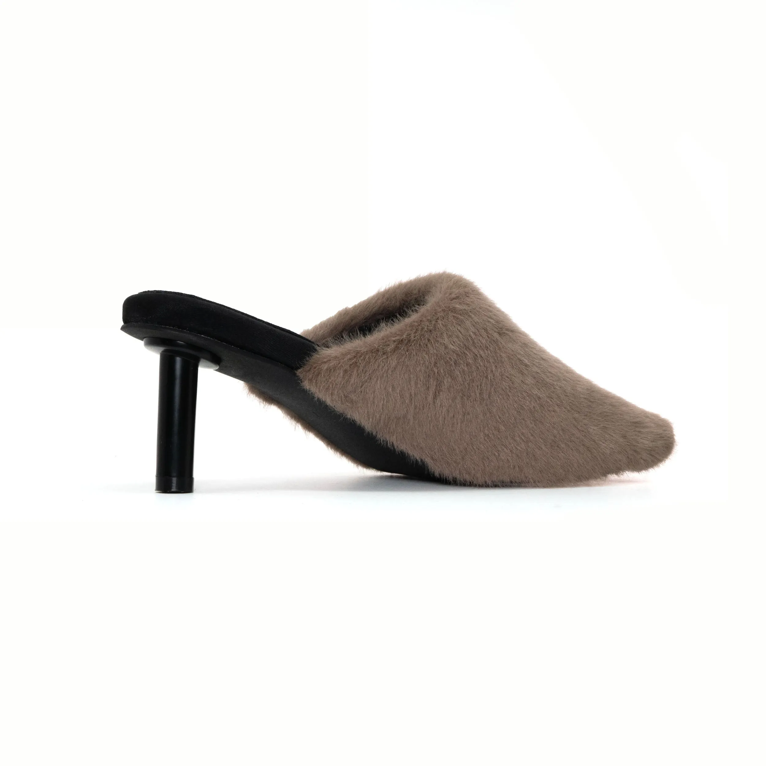 ROAM LONG LUXE  HEEL TAUPE FAUX FUR