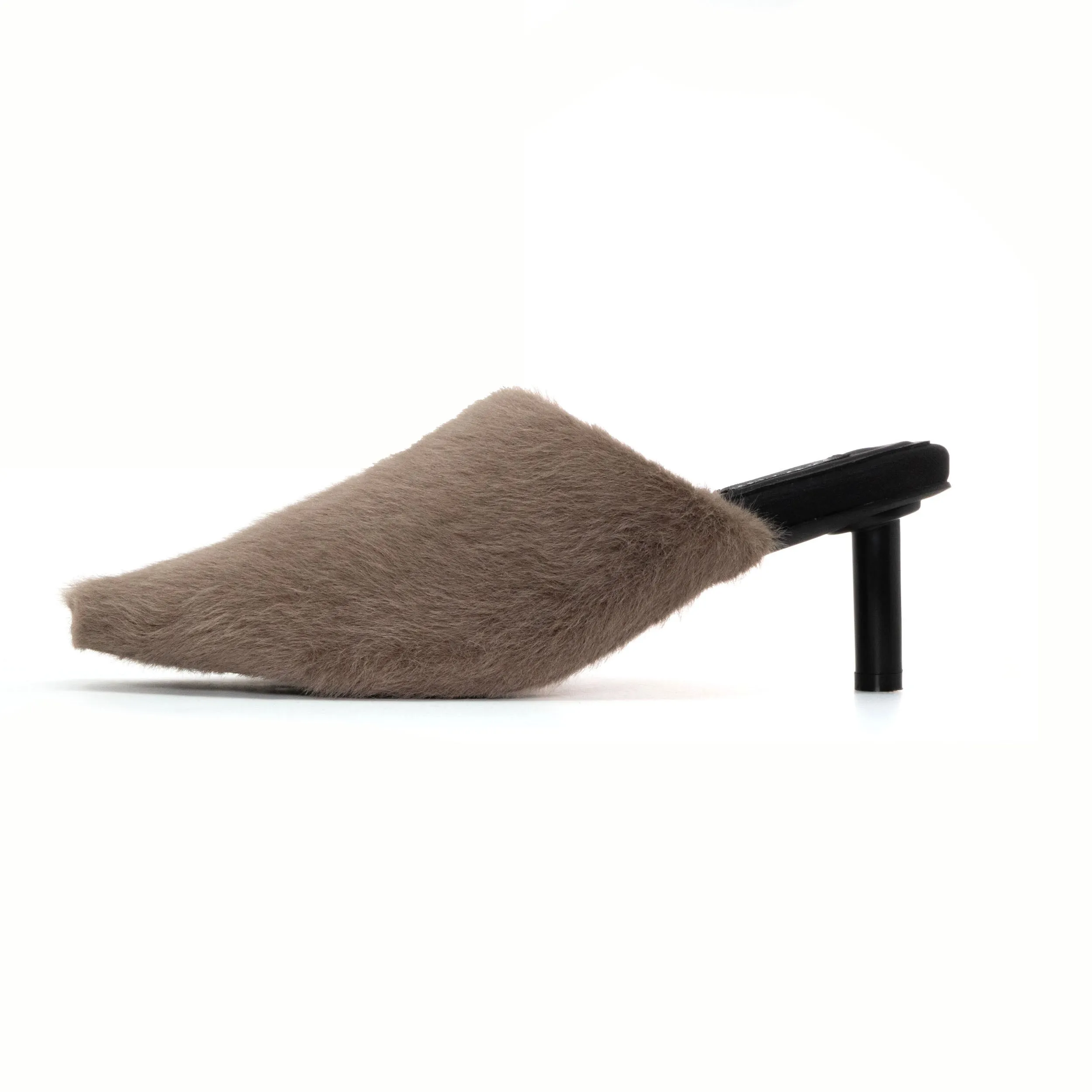 ROAM LONG LUXE  HEEL TAUPE FAUX FUR