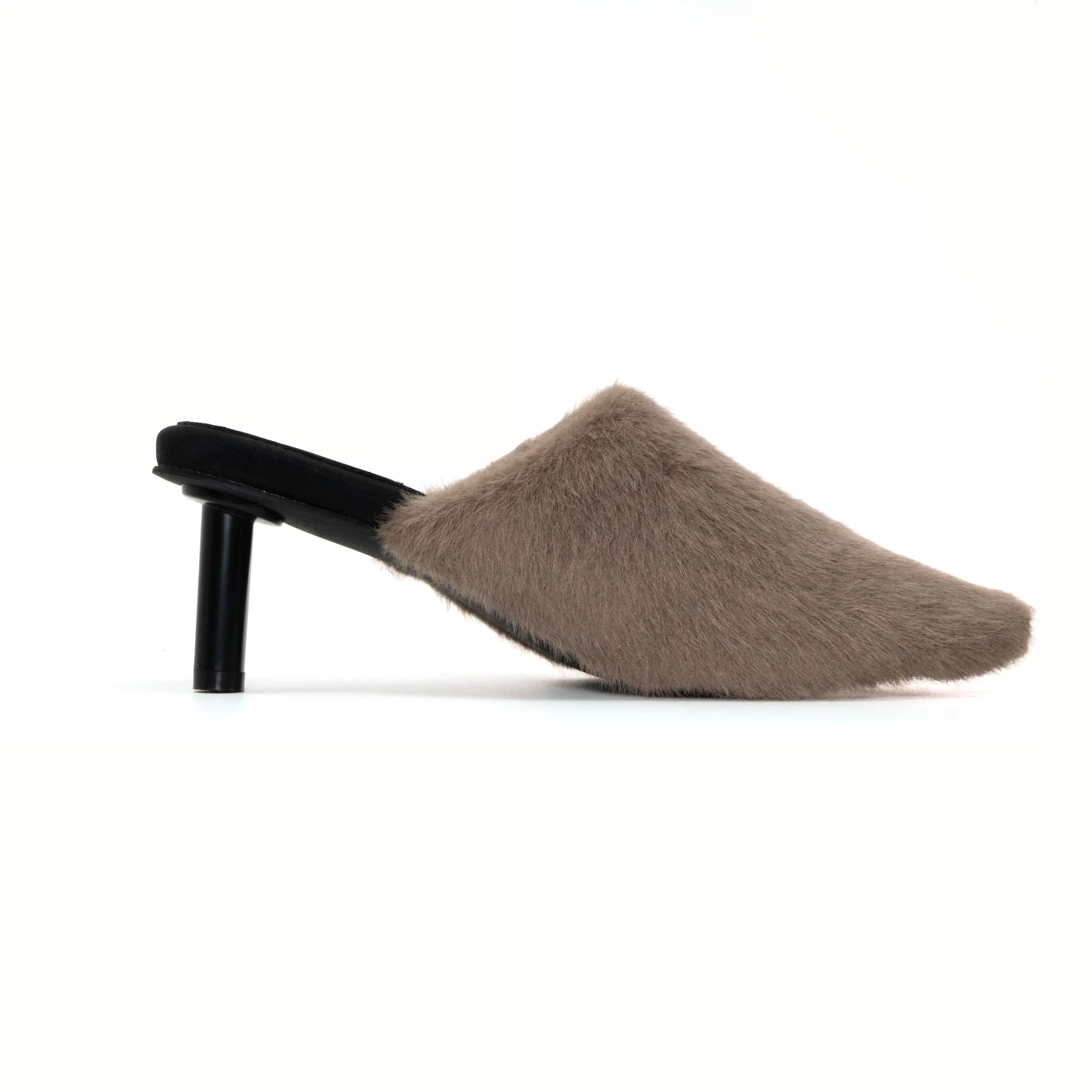 ROAM LONG LUXE  HEEL TAUPE FAUX FUR