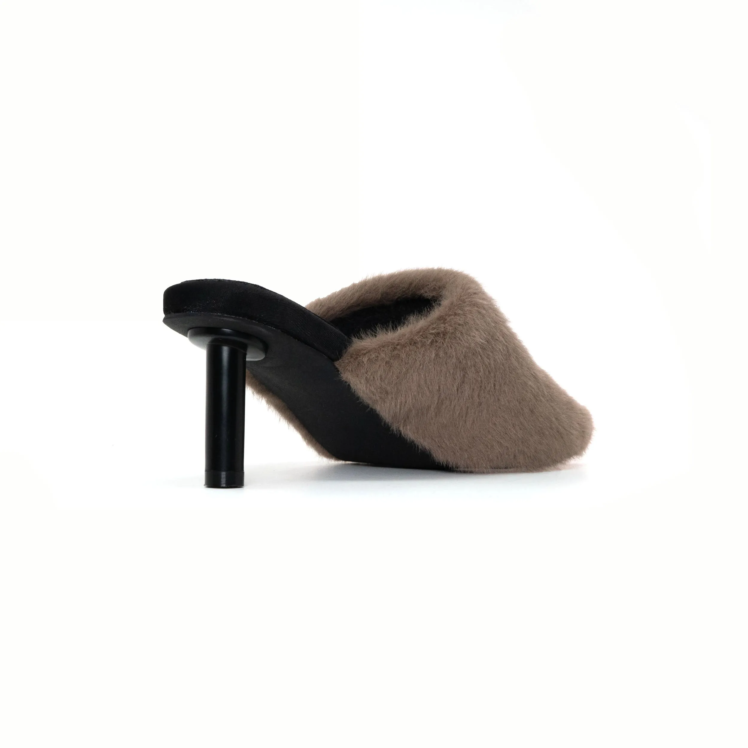 ROAM LONG LUXE  HEEL TAUPE FAUX FUR