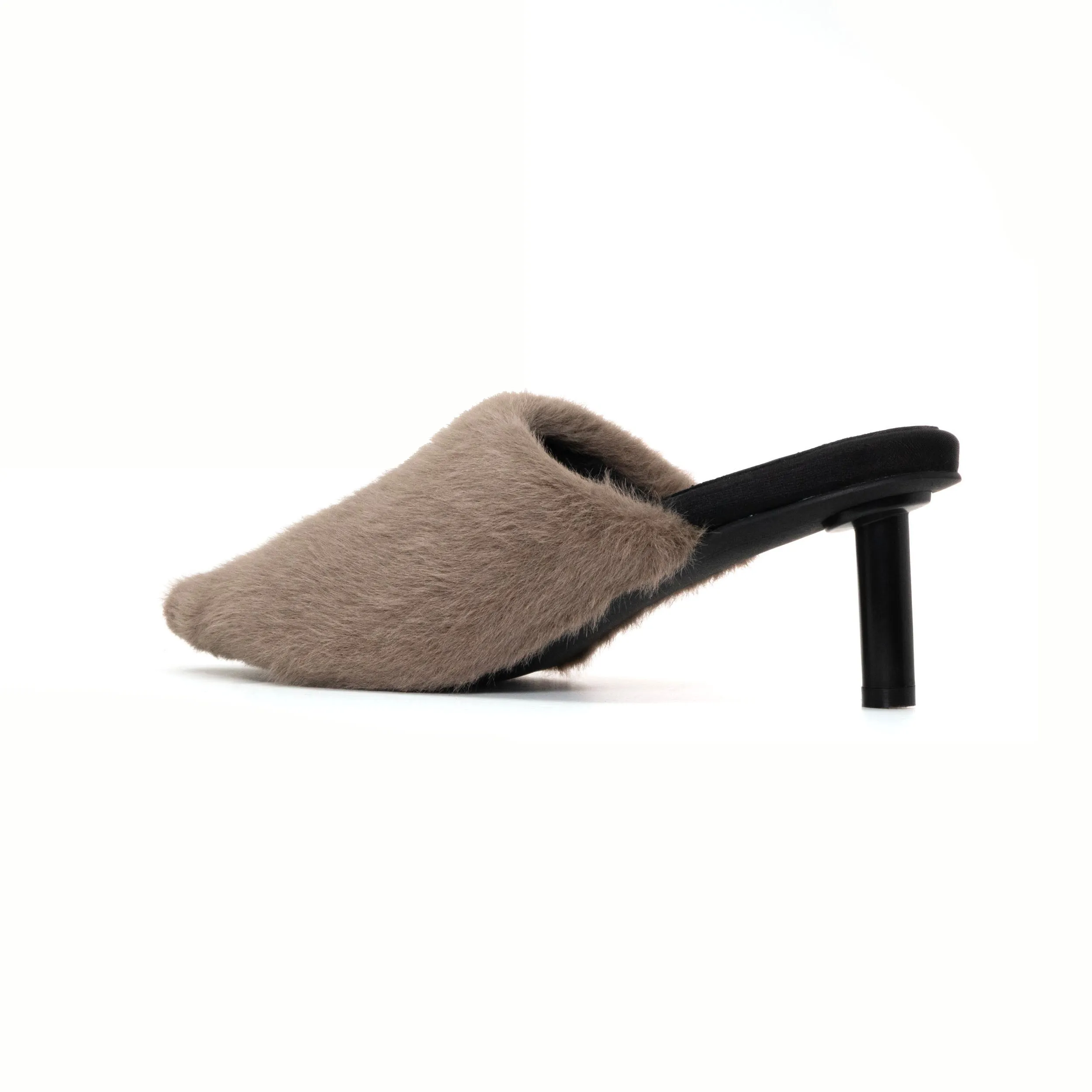 ROAM LONG LUXE  HEEL TAUPE FAUX FUR