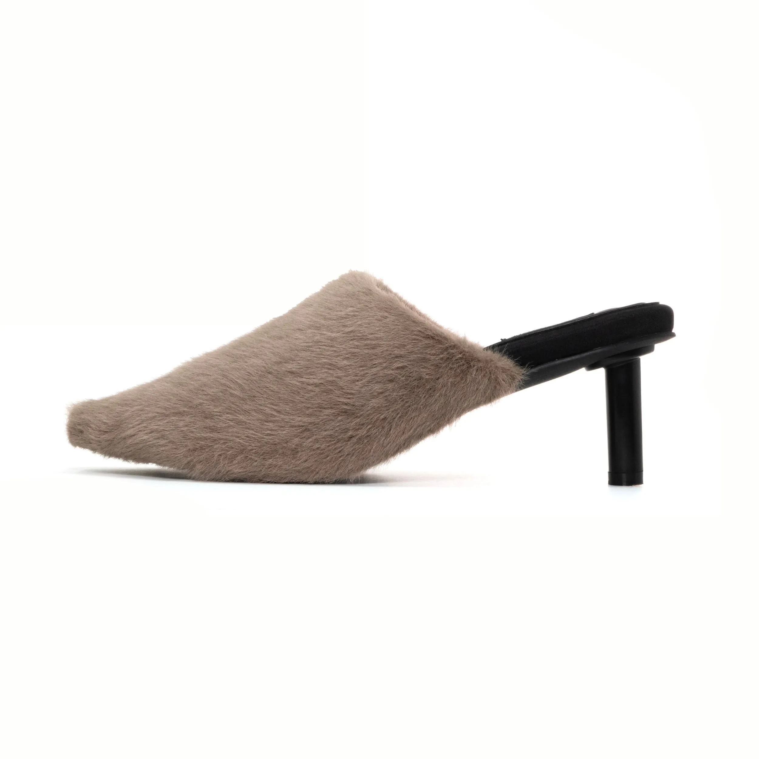 ROAM LONG LUXE  HEEL TAUPE FAUX FUR