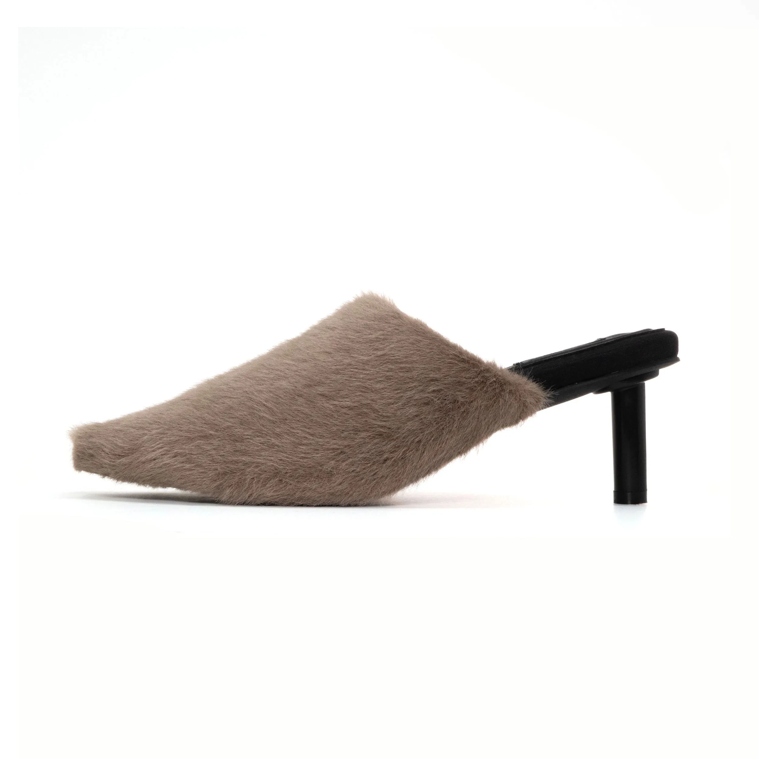 ROAM LONG LUXE  HEEL TAUPE FAUX FUR