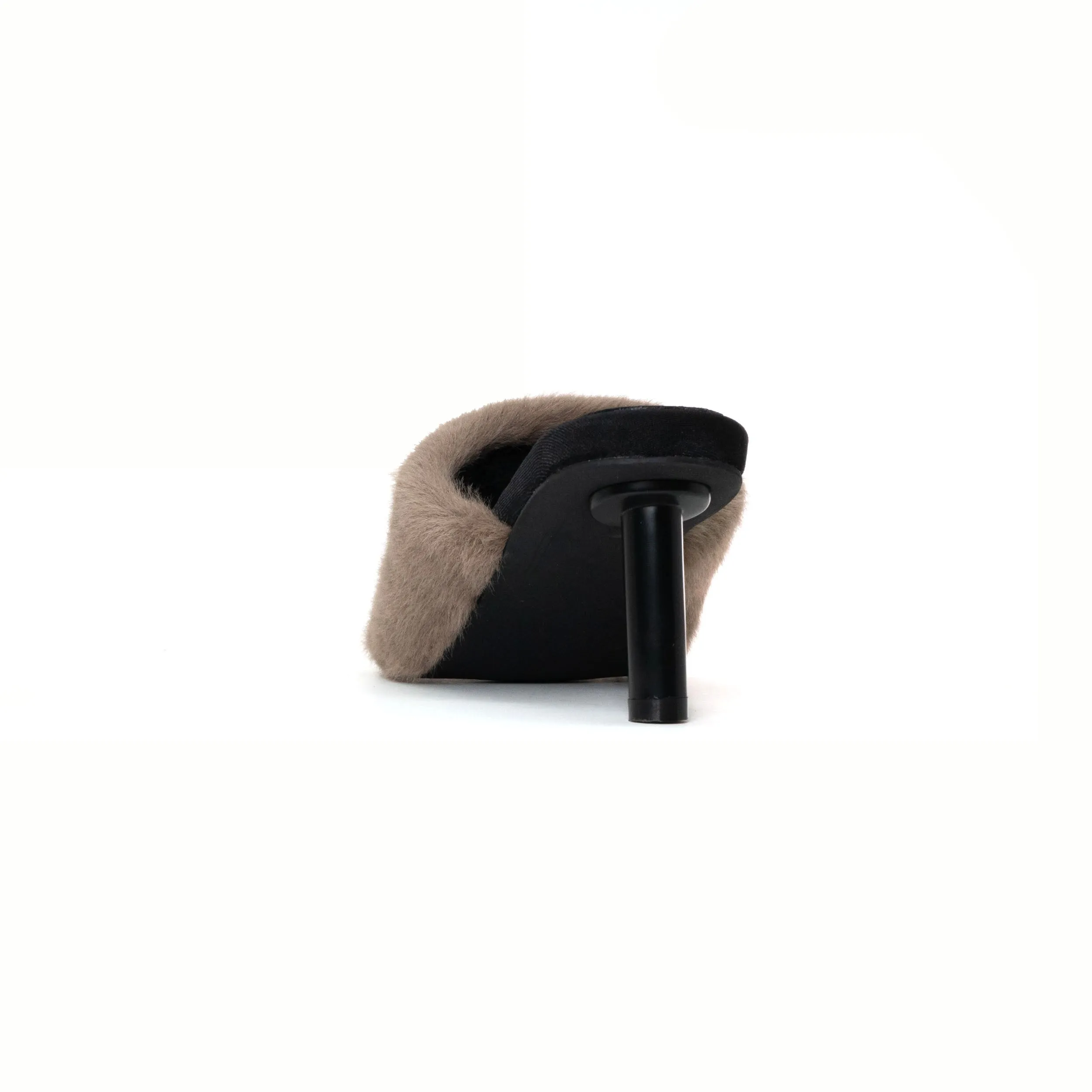 ROAM LONG LUXE  HEEL TAUPE FAUX FUR