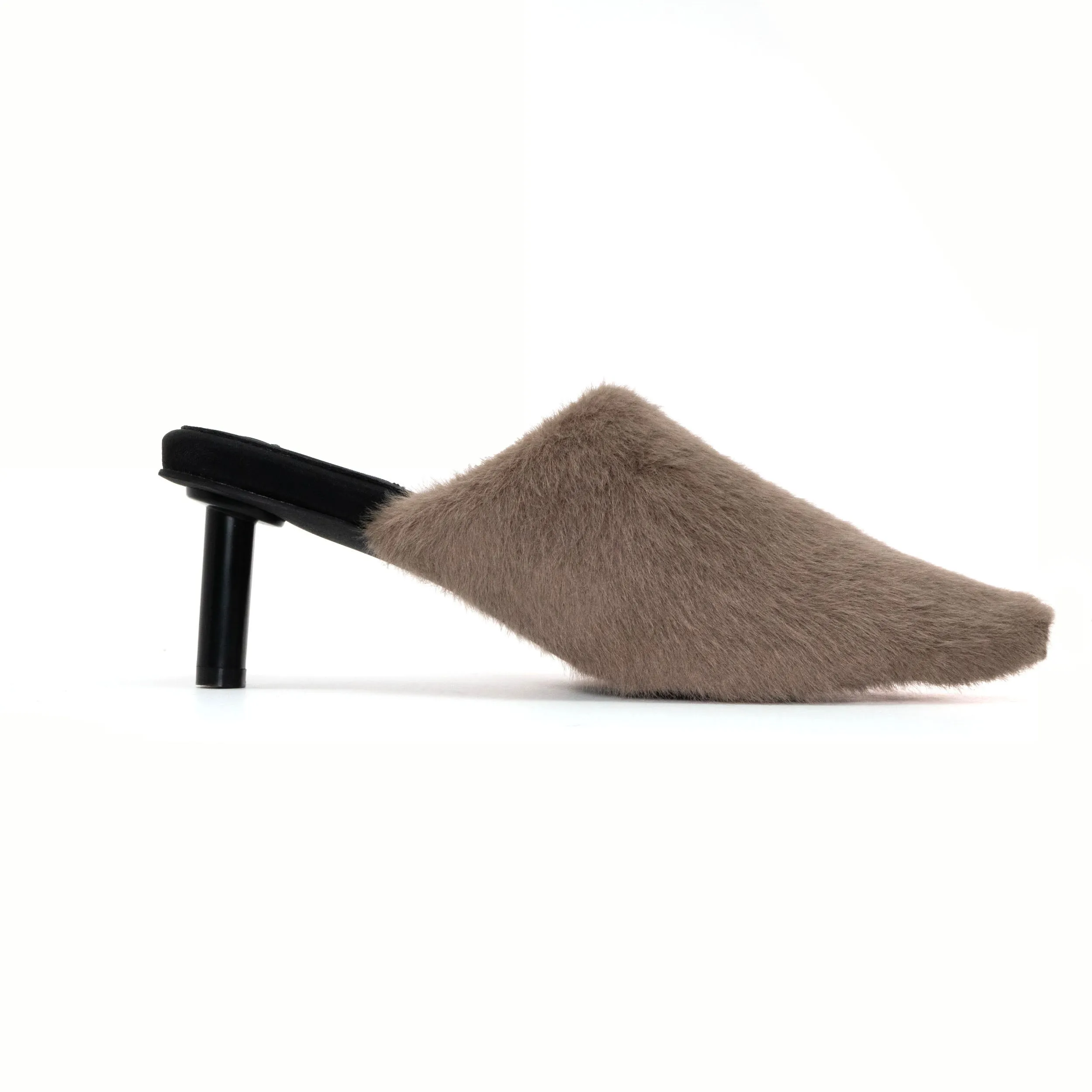 ROAM LONG LUXE  HEEL TAUPE FAUX FUR