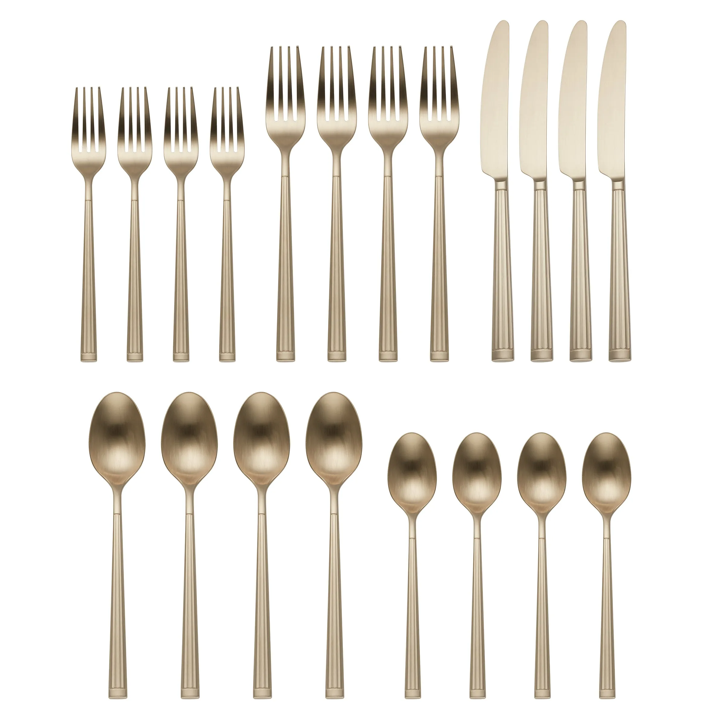 Robyn Satin Champagne Mist 20-Piece Flatware Set