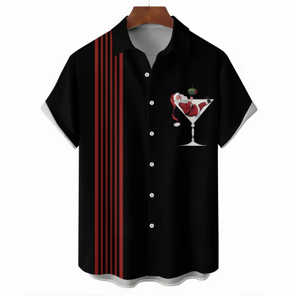 Santa Goblet Casual Oversized Short Sleeve Shirt 2411010910