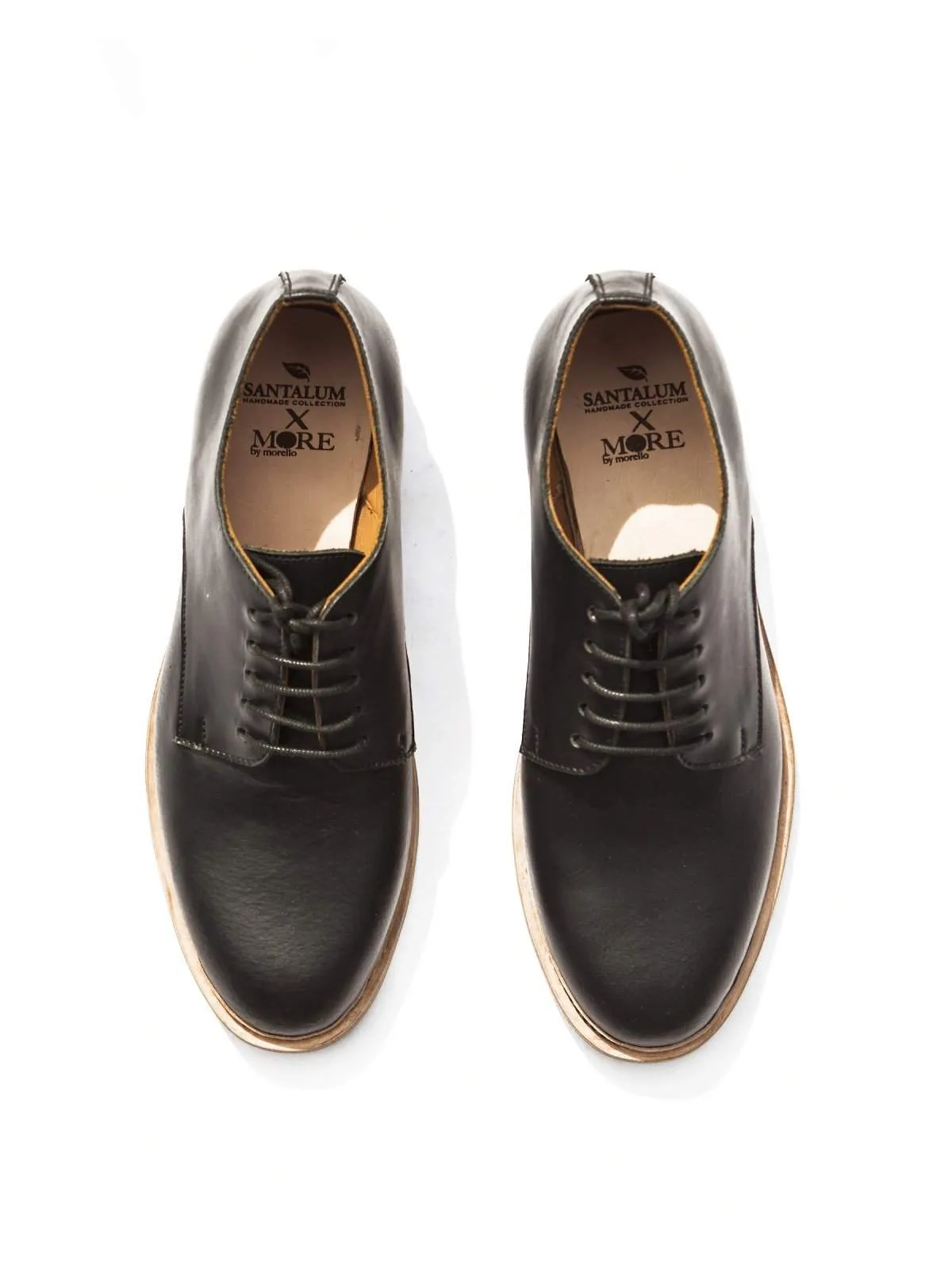 Santalum Plain Derby Shoes Black