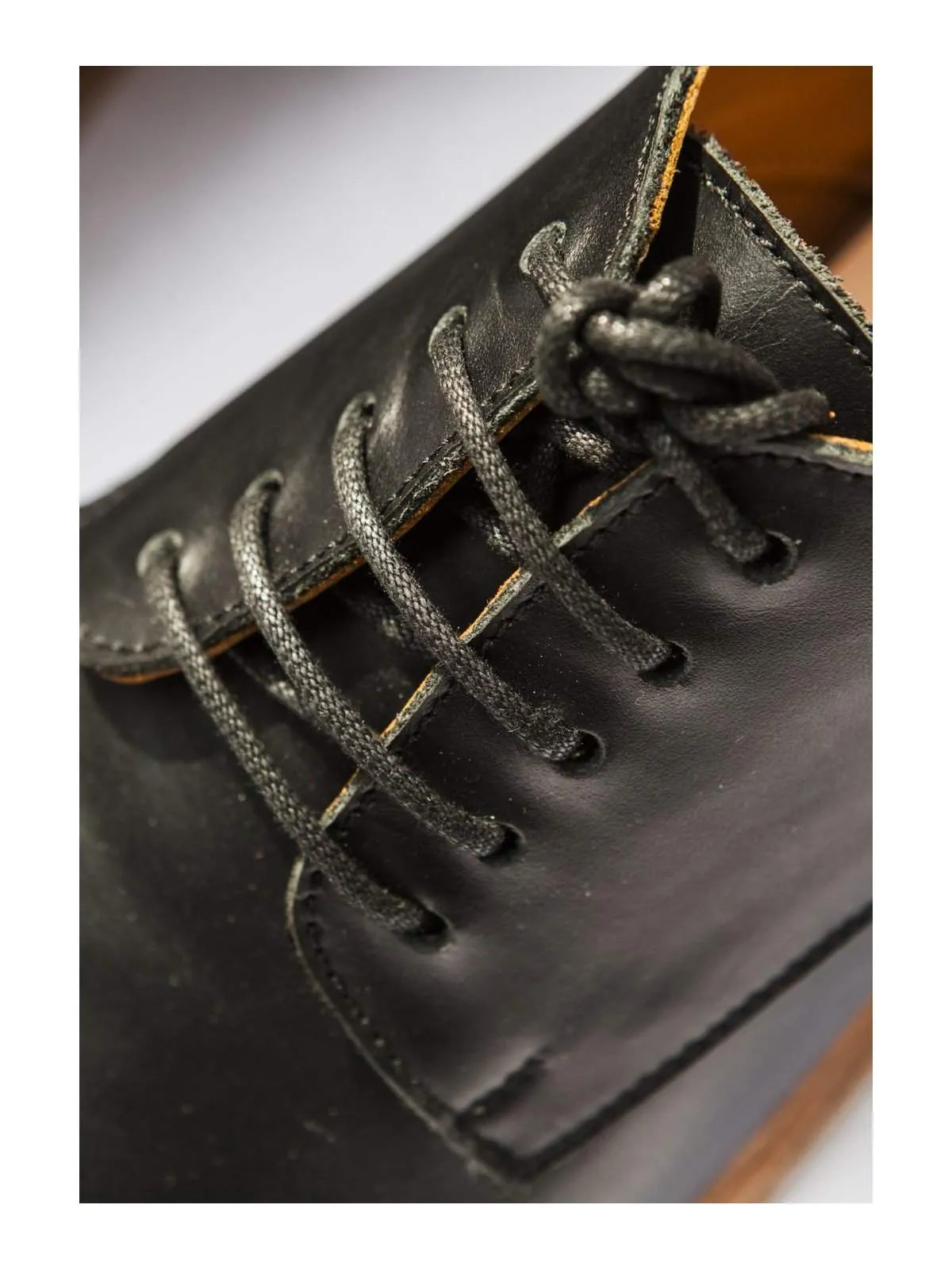 Santalum Plain Derby Shoes Black