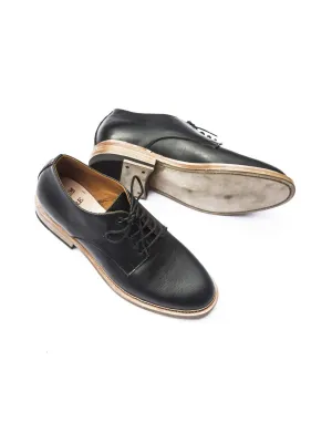Santalum Plain Derby Shoes Black