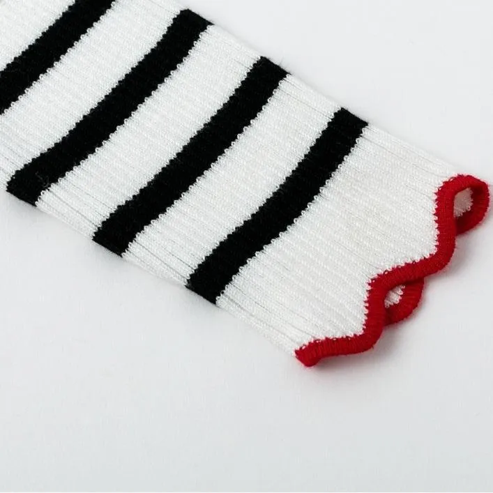 Scallop Collar & Cuff Knitted Shirt