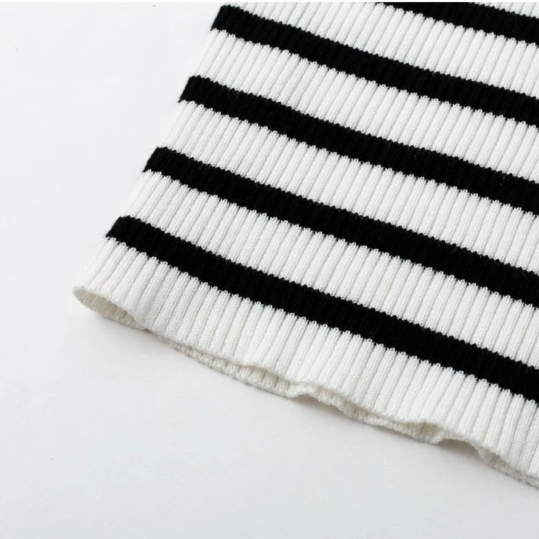 Scallop Collar & Cuff Knitted Shirt