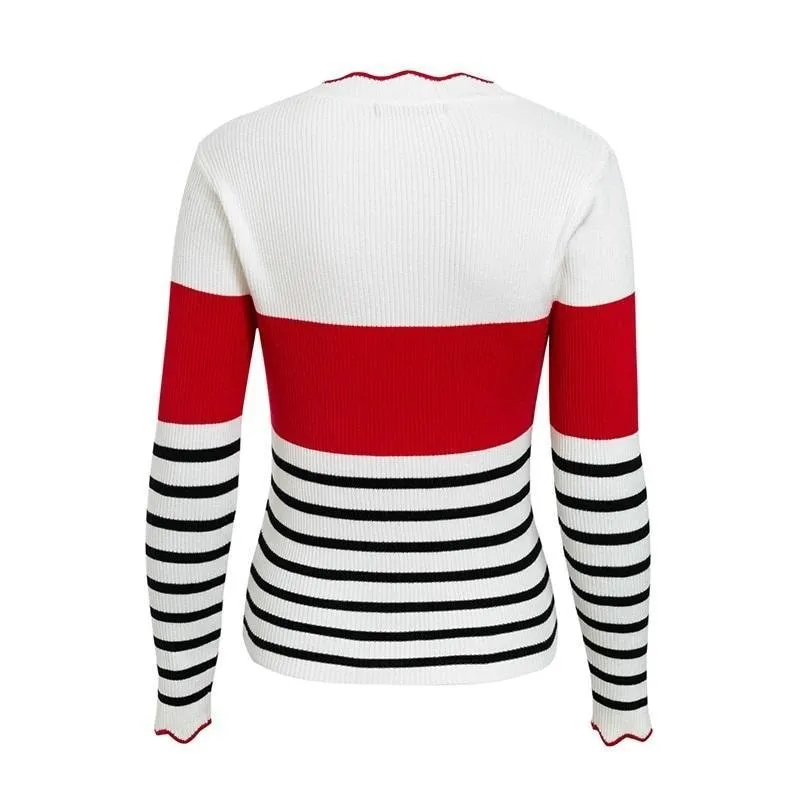 Scallop Collar & Cuff Knitted Shirt
