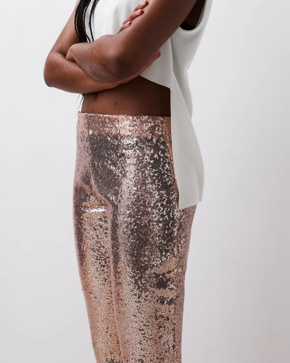 Sequin wide leggings