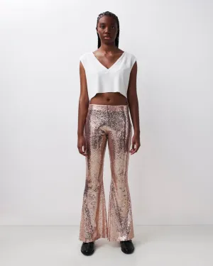 Sequin wide leggings