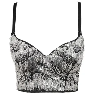 Sequins Beaded Decoration Bralette
