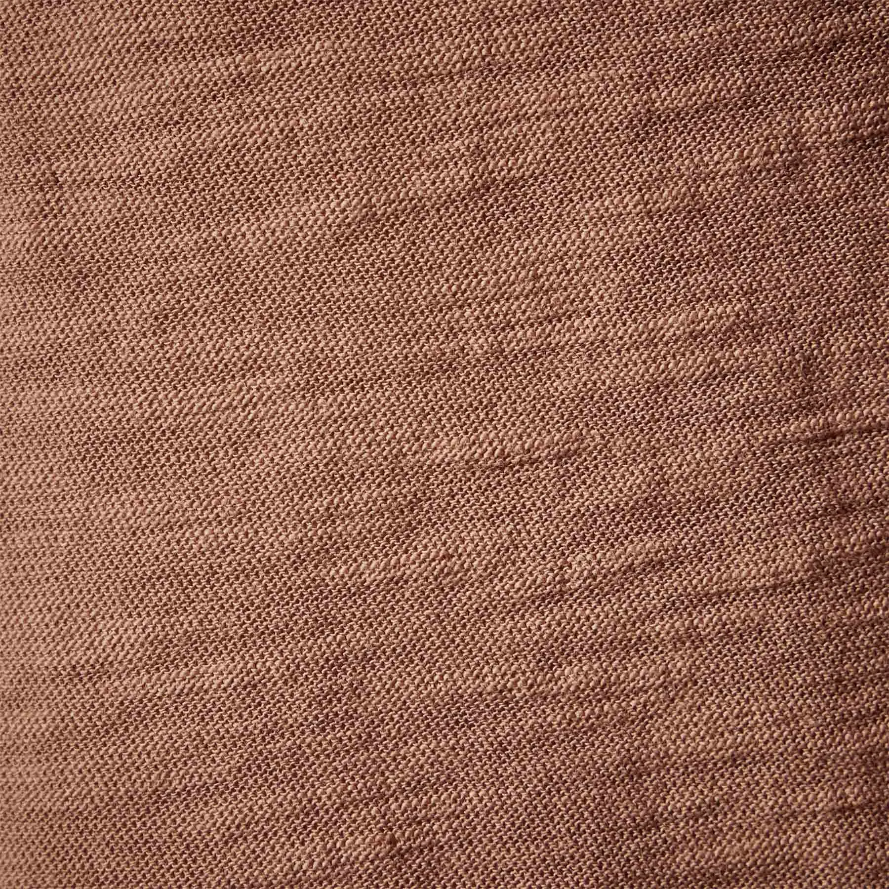 Sheer Slub Casual V Neck - Nutmeg