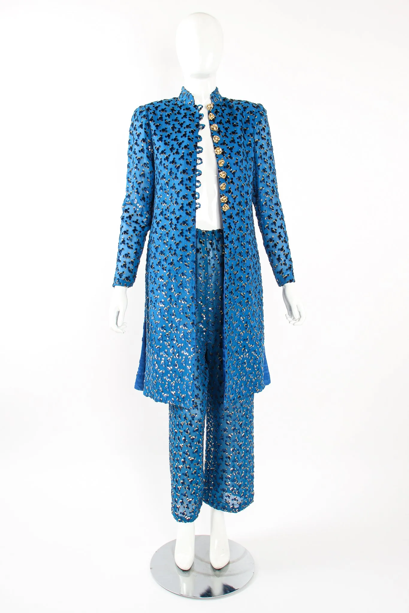 Silk Velvet Lamé Leisure Suit