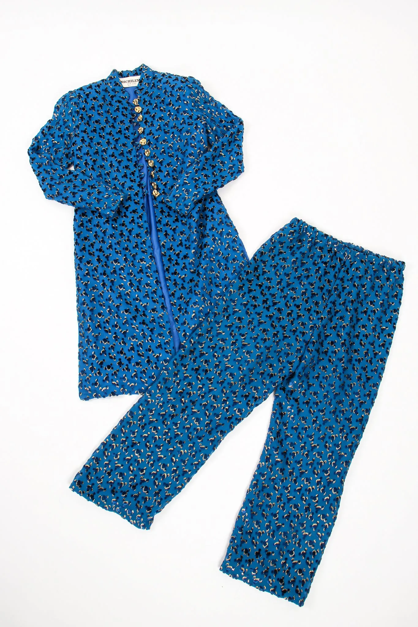 Silk Velvet Lamé Leisure Suit