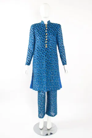 Silk Velvet Lamé Leisure Suit