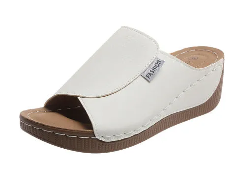 Simple large size comfortable wedge slippers