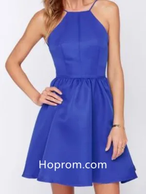 Simple Strapless Homecoming Dresses, Royal Blue Homecoming Dress